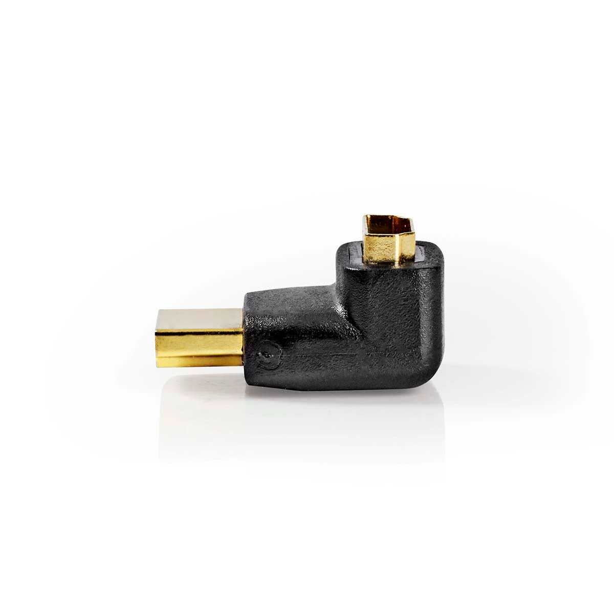 HDMI™ Adapter | HDMI™ Connector | HDMI™ Output | Gold Plated | Angled 270° | ABS | Black | 1 pc. | Box