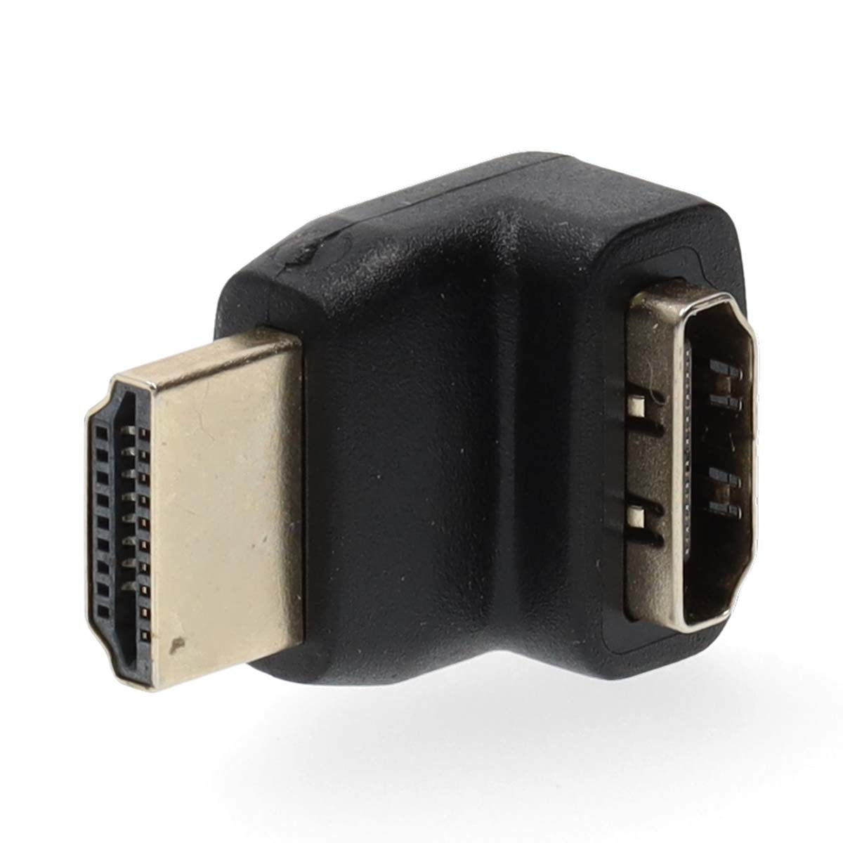 HDMI™ Adapter | HDMI™ Connector | HDMI™ Output | Gold Plated | Angled 270° | ABS | Black | 1 pc. | Box