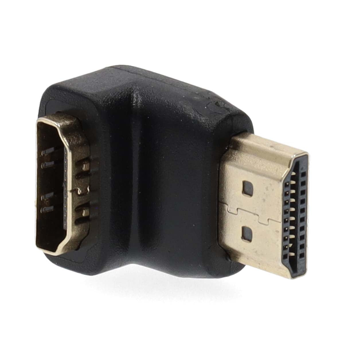 HDMI™ Adapter | HDMI™ Connector | HDMI™ Output | Gold Plated | Angled 90° | ABS | Black | 1 pc. | Box