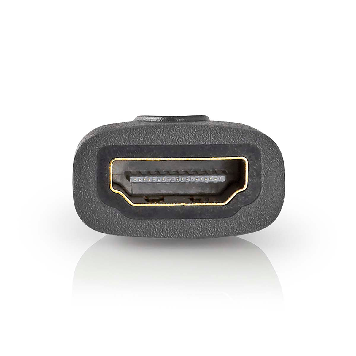 HDMI™ Adapter | HDMI™ Micro Connector | HDMI™ Female | Gold Plated | Straight | ABS | Anthracite | 1 pcs | Window Box