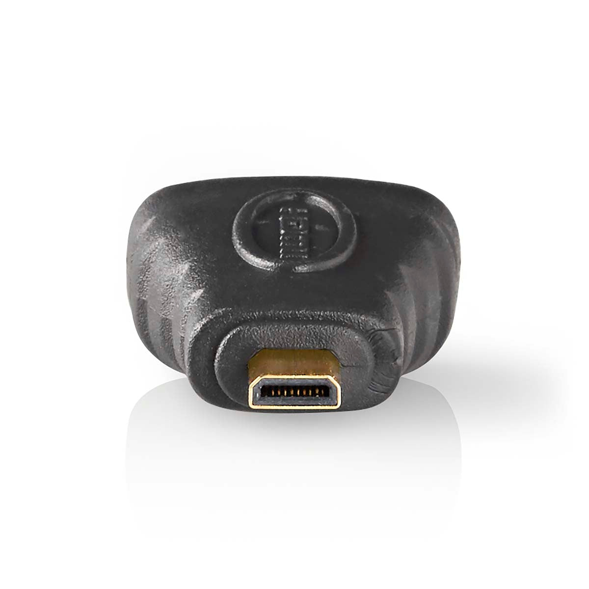 HDMI™ Adapter | HDMI™ Micro Connector | HDMI™ Female | Gold Plated | Straight | ABS | Anthracite | 1 pcs | Window Box