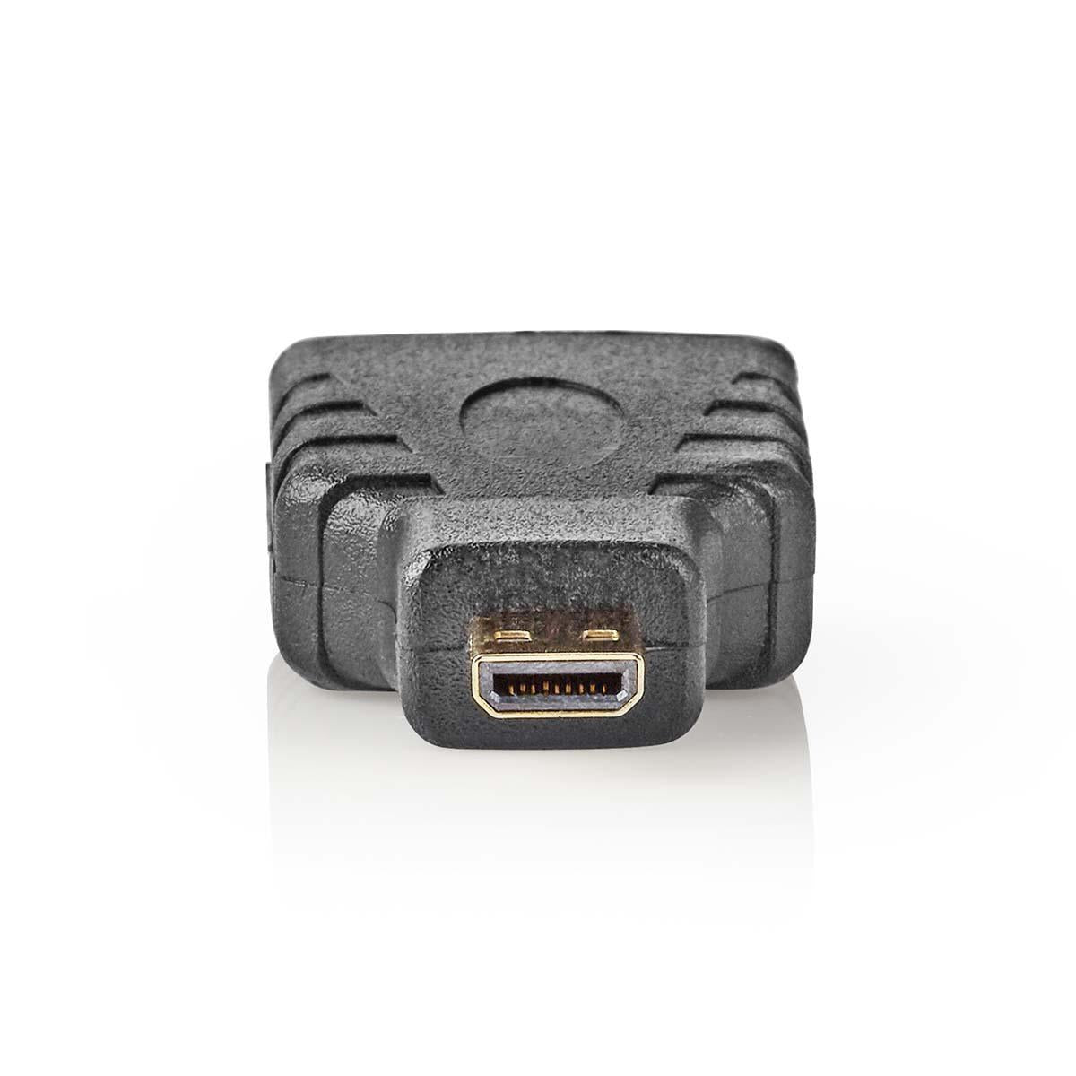 HDMI™ Adapter | HDMI™ Mini connector | HDMI™ Female | Gold Plated | Straight | ABS | Black | 1 pc. | Plastic bag