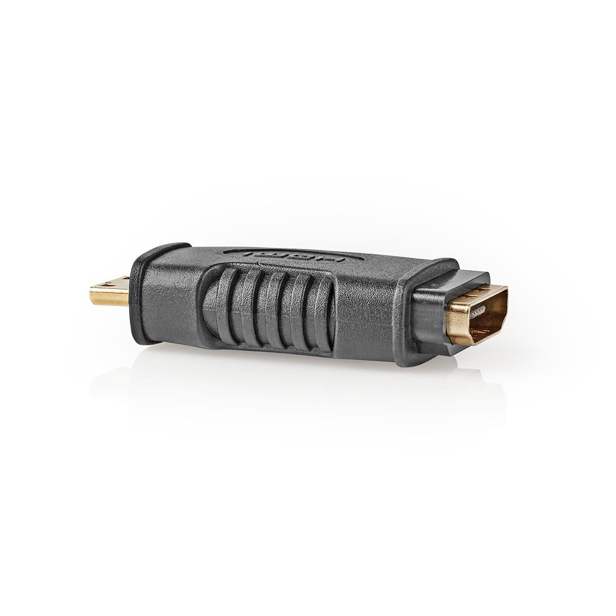 HDMI™ Adapter | HDMI™ Mini connector | HDMI™ Output | Gold Plated | Straight | ABS | Black | 1 pc. | Blisters