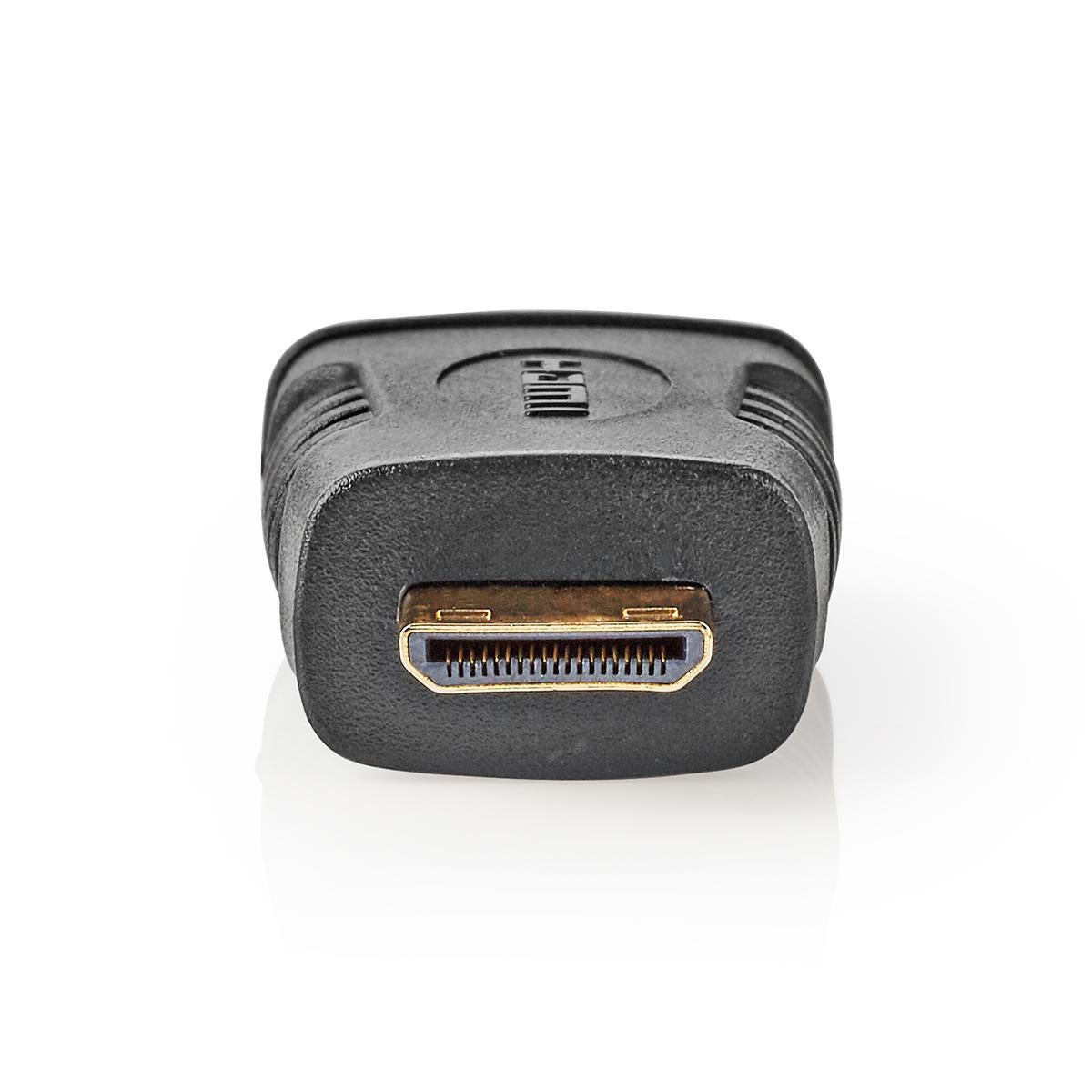 HDMI™ Adapter | HDMI™ Mini connector | HDMI™ Output | Gold Plated | Straight | ABS | Black | 1 pc. | Blisters