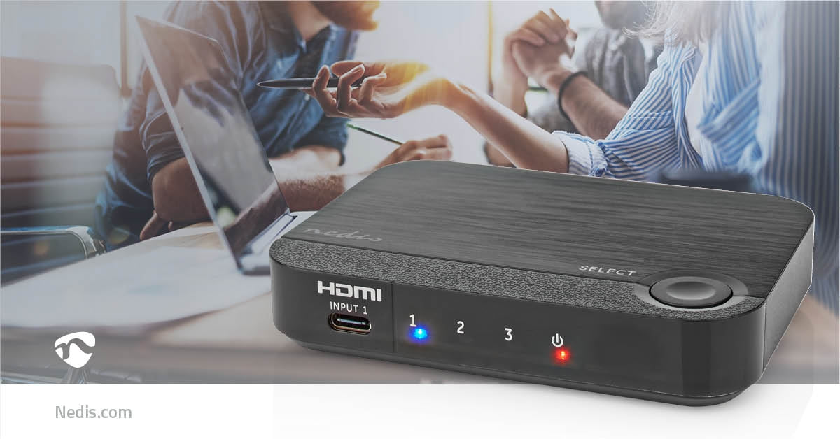 HDMI™ Converter | 1x USB-C™ / 2x HDMI™ Input | 1x HDMI™ output | One way | 4K@60Hz | 18 Gbps | ABS | Anthracite
