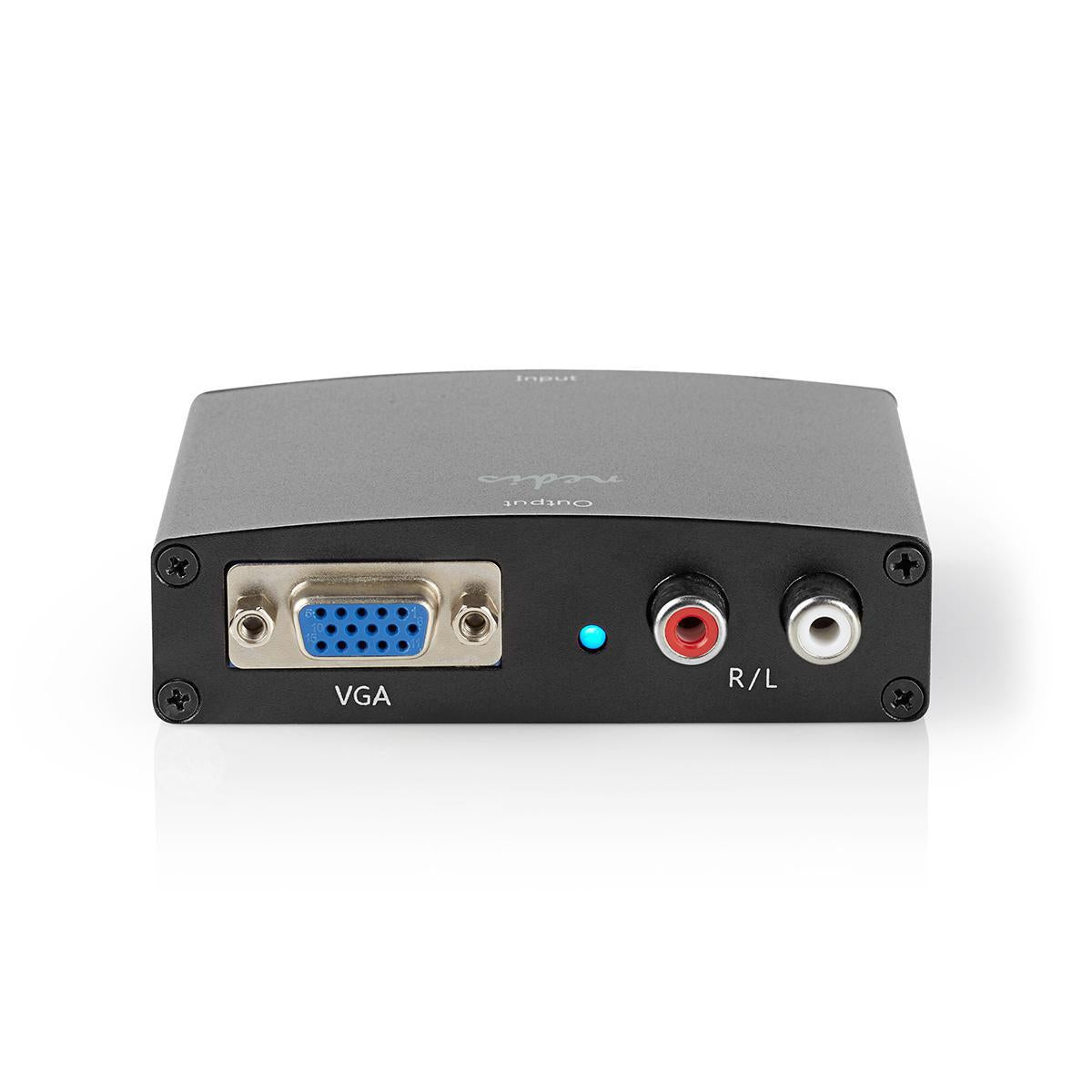 HDMI™ Converter | HDMI™ input | VGA Female / 2x RCA Female | One way | 1280x768 | 1.65 Gbps | Aluminum | Anthracite