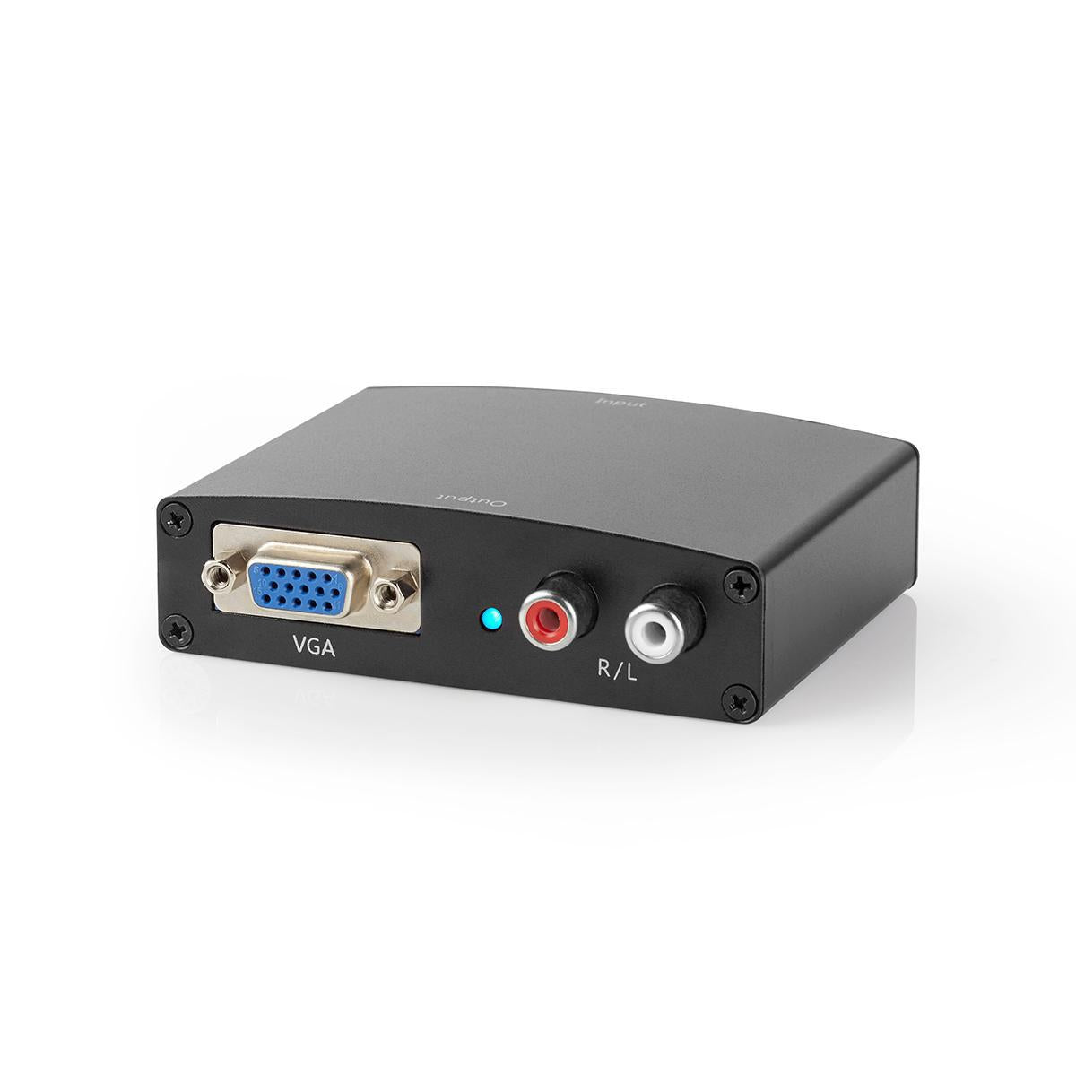 HDMI™ Converter | HDMI™ input | VGA Female / 2x RCA Female | One way | 1280x768 | 1.65 Gbps | Aluminum | Anthracite