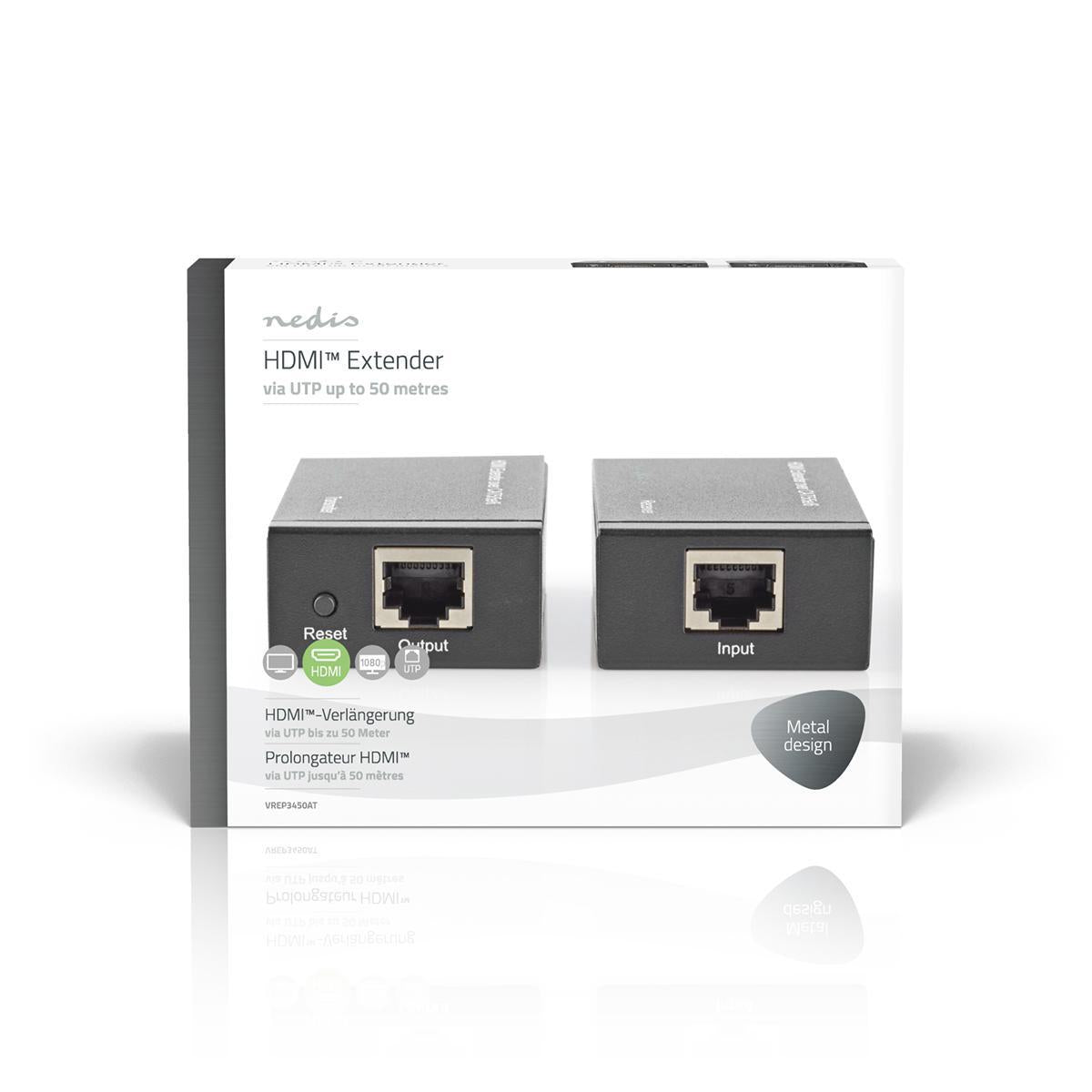 HDMI™ Extender | Over Cat6 | Up to 60.0 m | 1080p | 1.65 Gbps | Metal | Anthracite