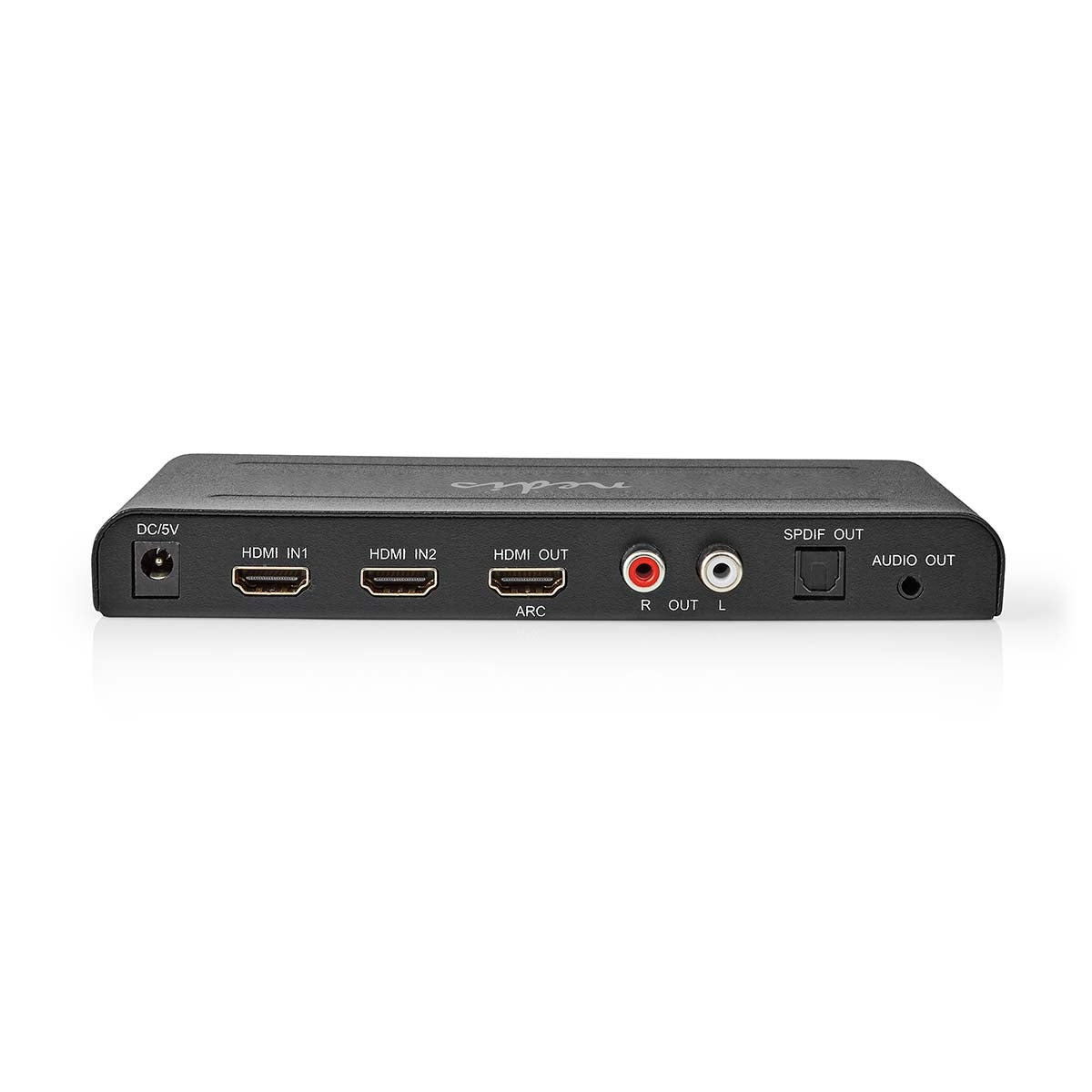 HDMI™ Extractor | 2x HDMI™ Input | TosLink Female / 1x HDMI™ output / 2x RCA / 3.5 mm | Maximum resolution: 4K@60Hz | 18 Gbps | Metal | Anthracite | Box