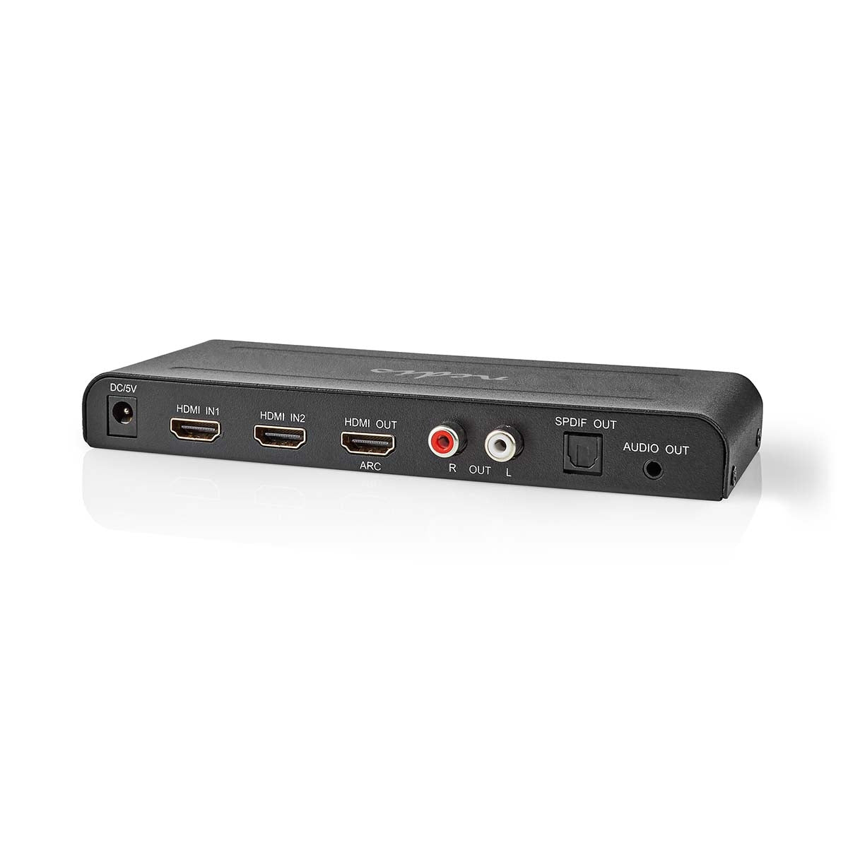 HDMI™ Extractor | 2x HDMI™ Input | TosLink Female / 1x HDMI™ output / 2x RCA / 3.5 mm | Maximum resolution: 4K@60Hz | 18 Gbps | Metal | Anthracite | Box