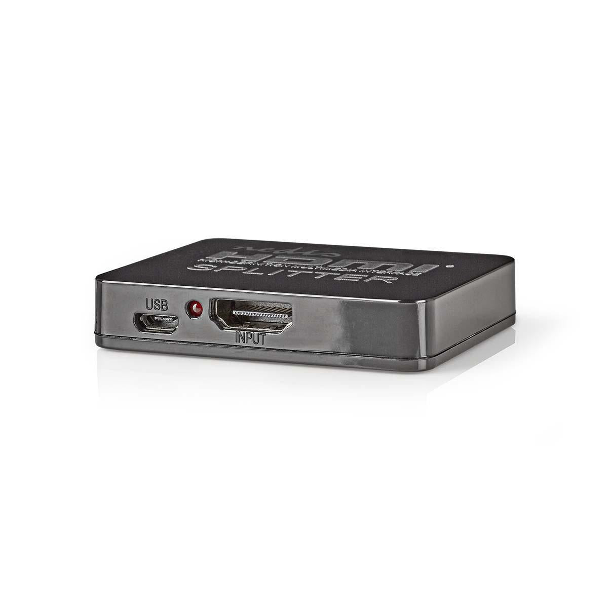 HDMI™ Splitter | 2-Port port(s) | HDMI™ input | 2x HDMI™ output | 4K@30Hz | 2.25 Gbps | ABS / PVC | Black