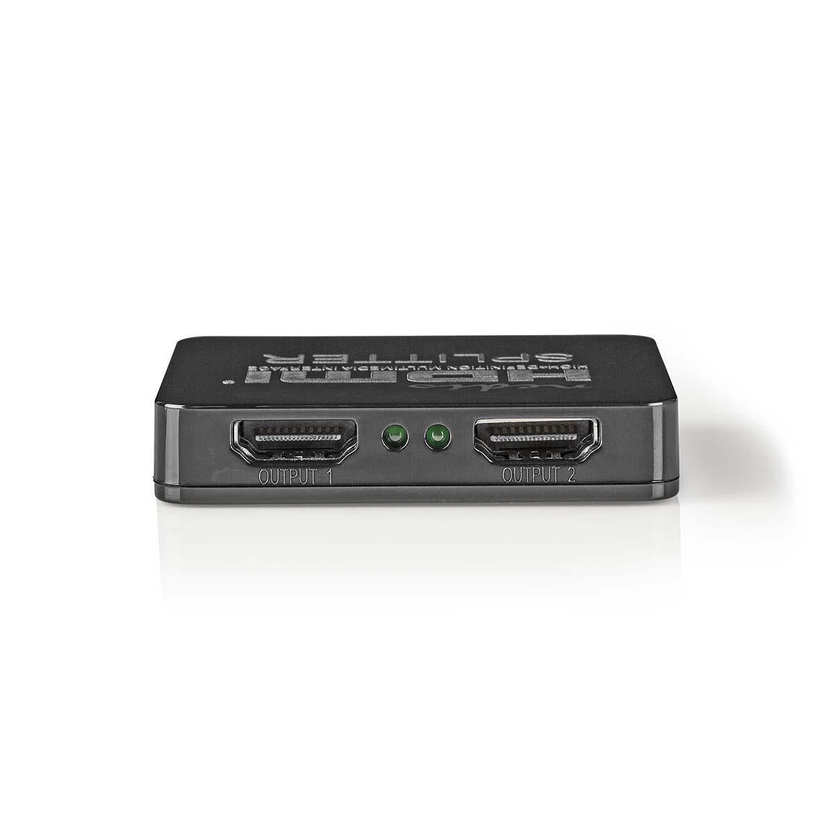 HDMI™ Splitter | 2-Port port(s) | HDMI™ input | 2x HDMI™ output | 4K@30Hz | 2.25 Gbps | ABS / PVC | Black