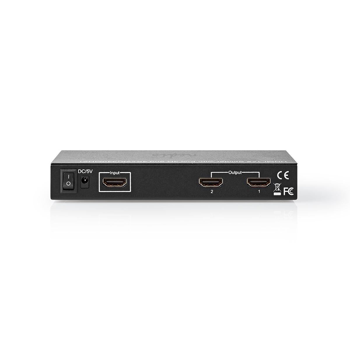 HDMI™ Splitter | 2-Port port(s) | HDMI™ input | 2x HDMI™ output | 4K@30Hz | 3.4 Gbps | Metal | Anthracite