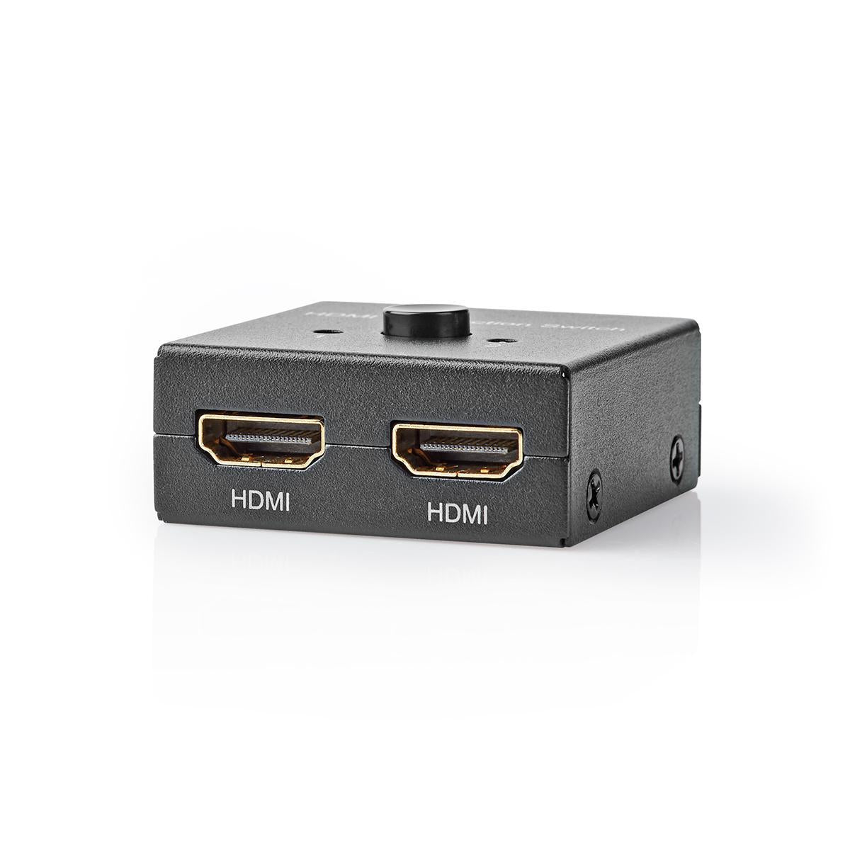 HDMI™ Switch | 3-Port port(s) | 1x HDMI™ Input / 2x HDMI™ Input | 1x HDMI™ output / 2x HDMI™ output | 4K@60Hz | 6 Gbps | Metal | Anthracite