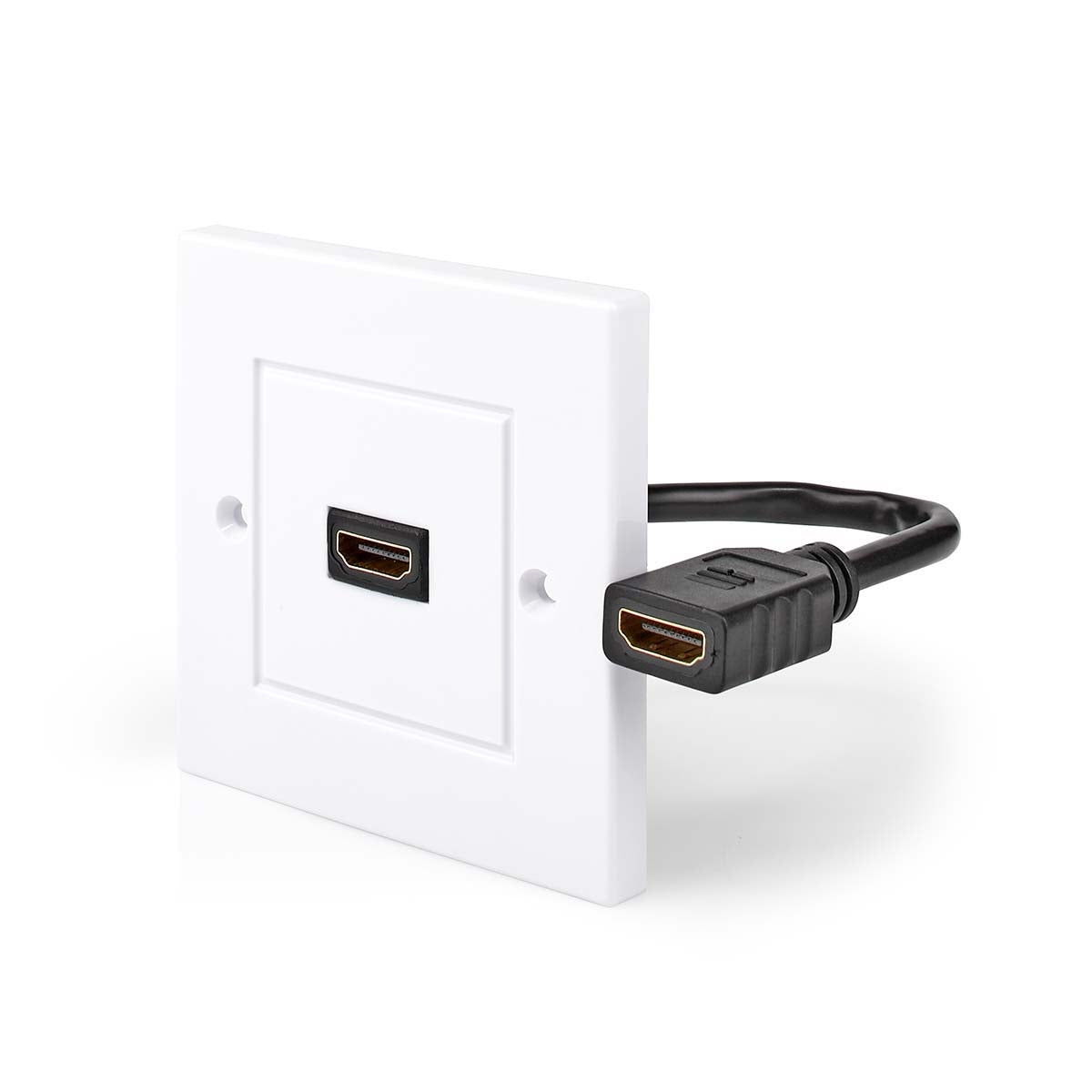 HDMI™ Wall Box | 1x HDMI™ Female | 4K@60Hz | HDMI™ Output | Black | 18 Gbps | Gold Plated | Box