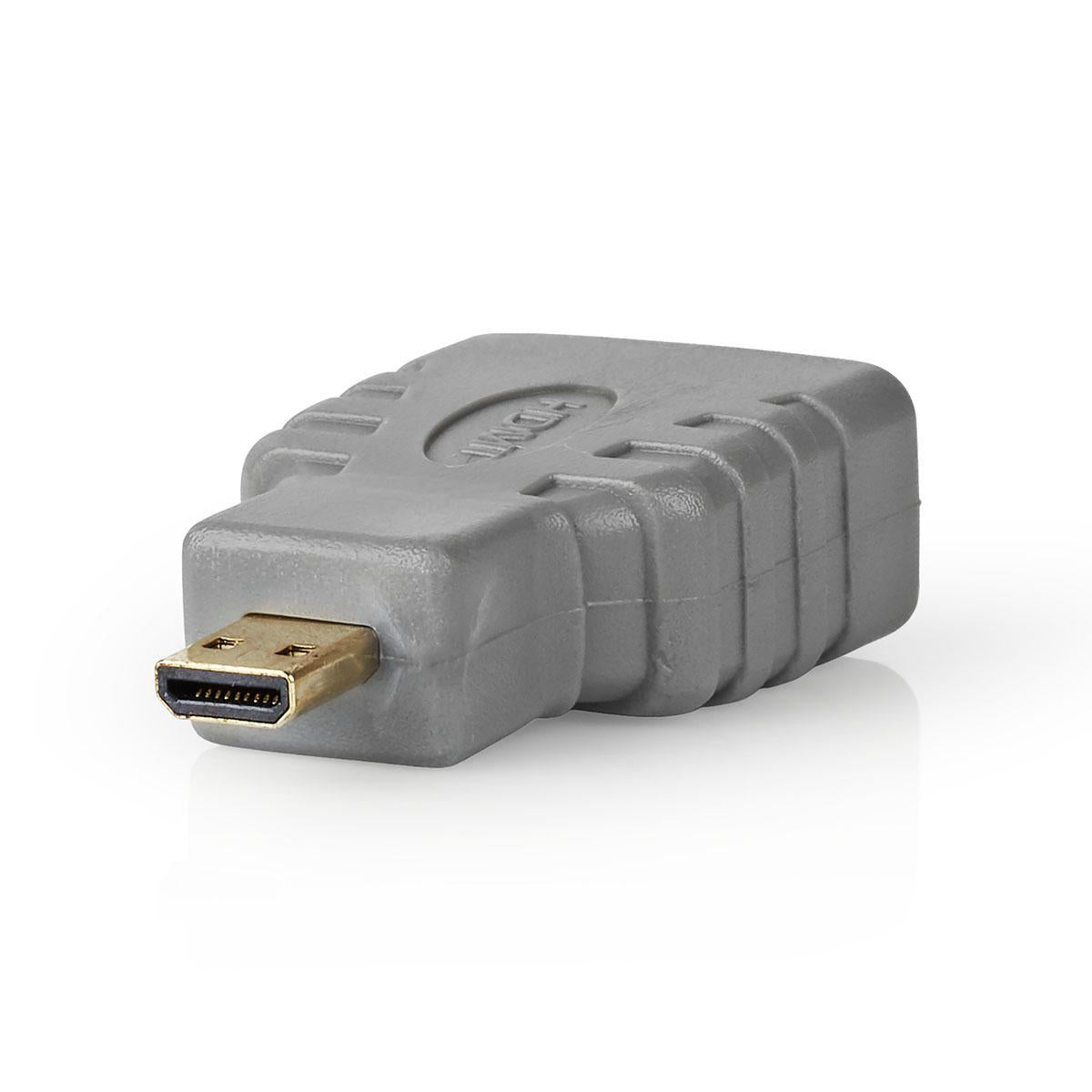 HDMI adapter HDMI micro connector - HDMI female gray