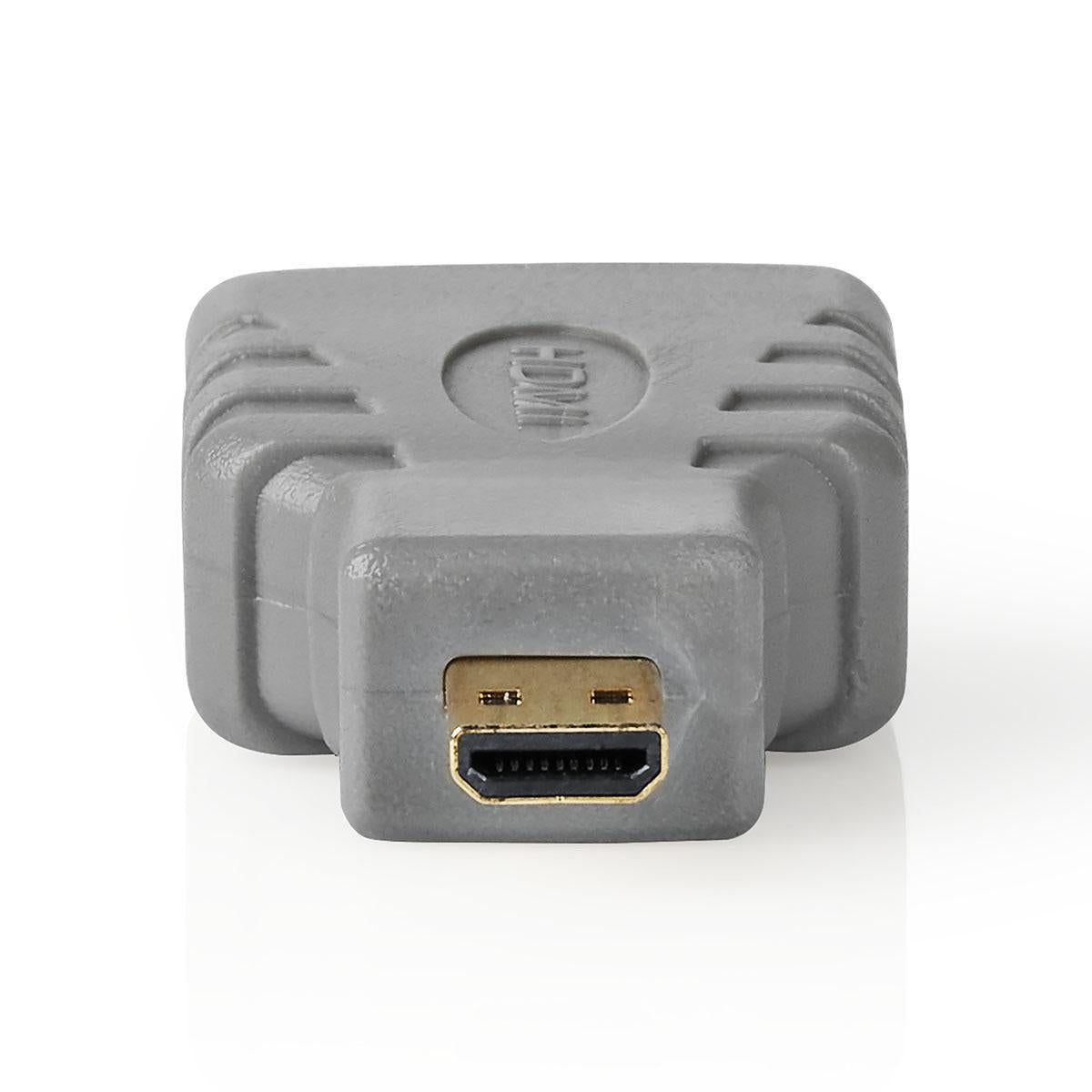 HDMI adapter HDMI micro connector - HDMI female gray