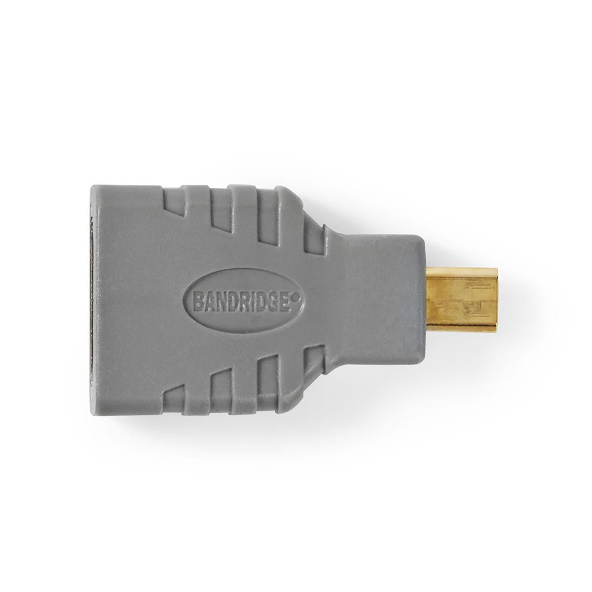 HDMI adapter HDMI micro connector - HDMI female gray