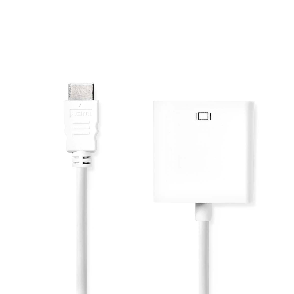 HDMI™ cable | HDMI™ Connector | VGA female 15p / 3.5 mm Female | 1080p | Nickel Plated | 0.20 m | Straight | PVC | White | Envelope