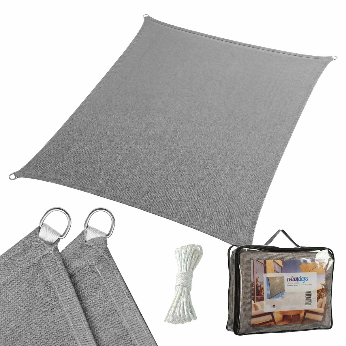 HDPE Shade Sail with Eyelets – Sun Protection, Various Sizes