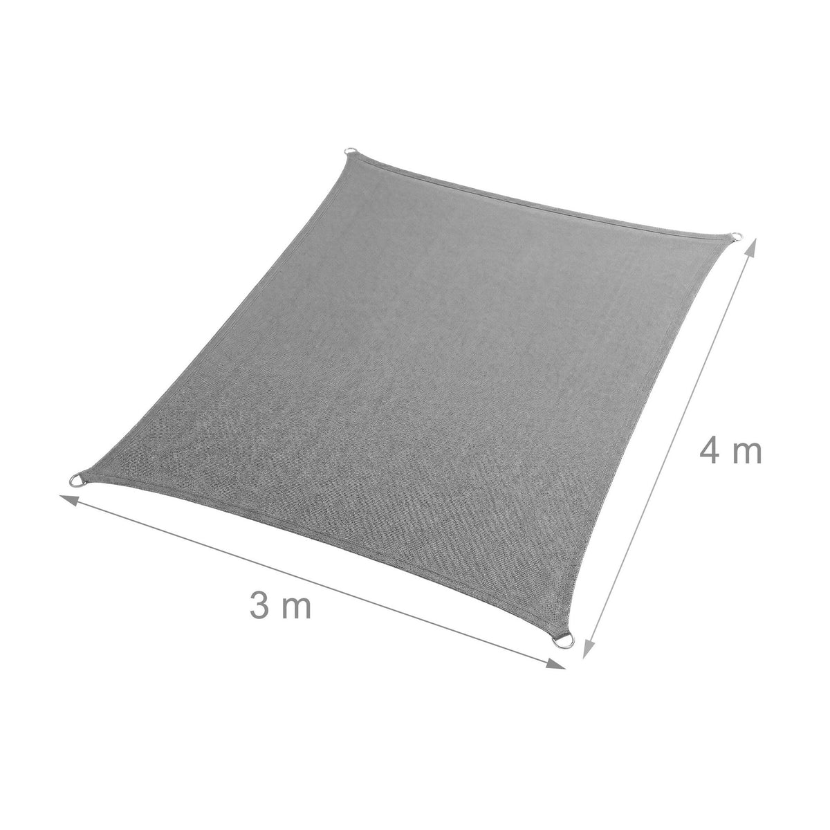 HDPE Shade Sail with Eyelets – Sun Protection, Various Sizes