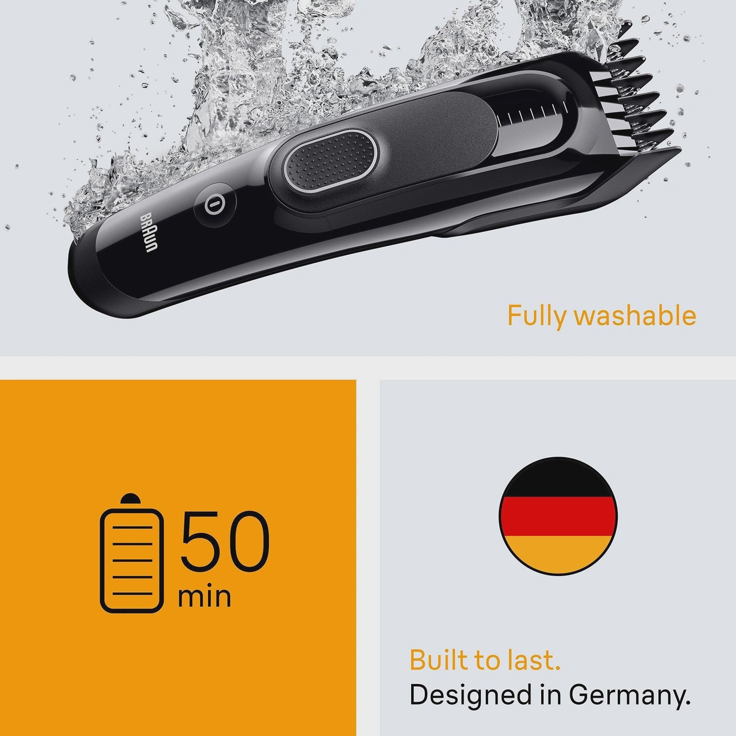 Hair Clipper with 9 Length Settings and 2 Styling Tools