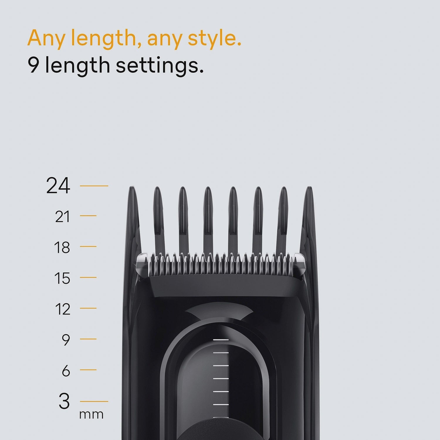 Hair Clipper with 9 Length Settings and 2 Styling Tools