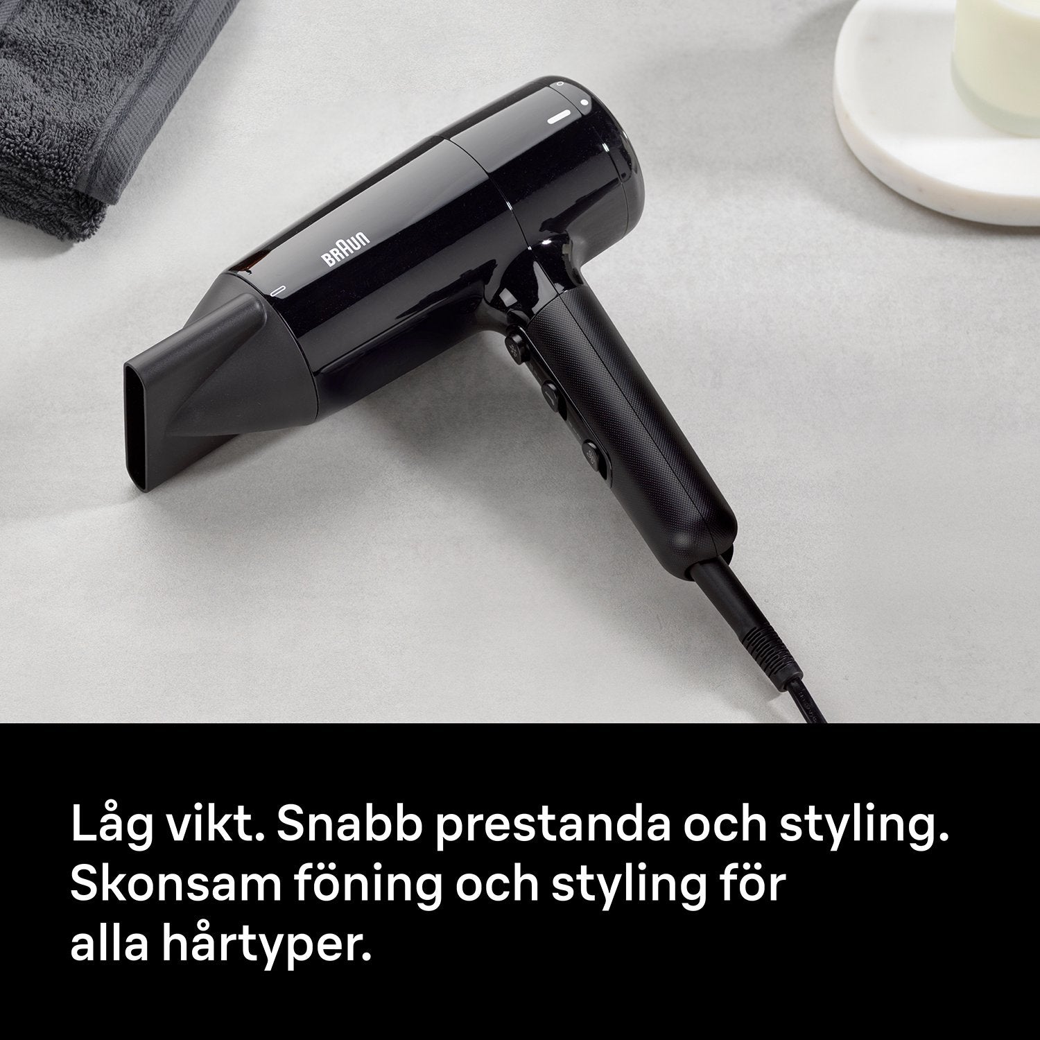 Hair Dryer 2000W, 3 Heat 2 Speed, Cool Shot, 2 Attachments