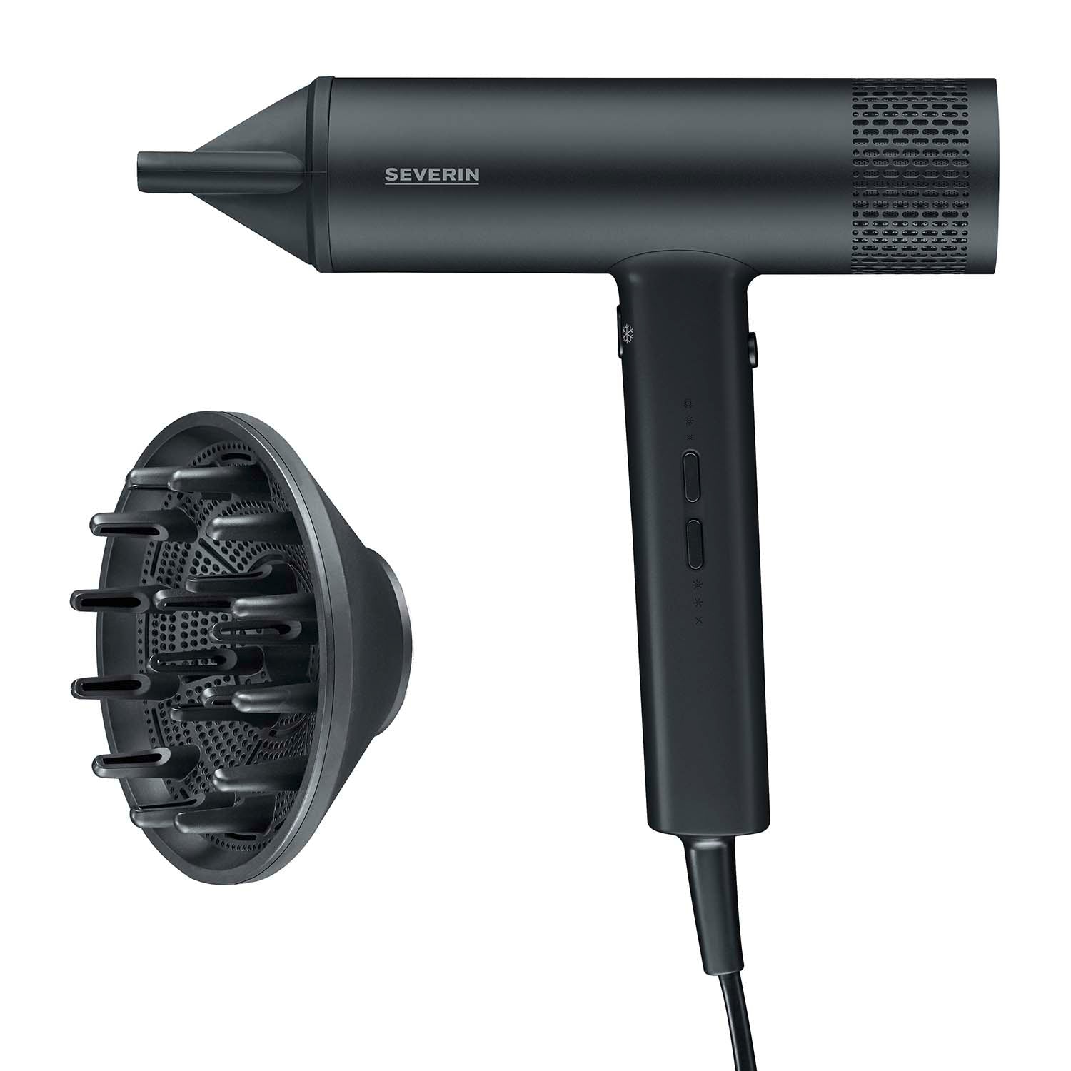 Hair Dryer 2000W, 3 Heat Settings, 2.8m Cord, Black