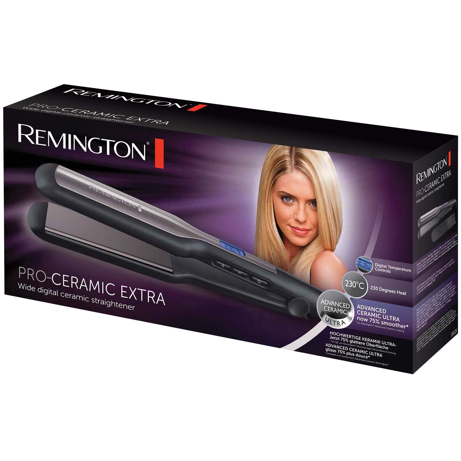 Hair Straightener, Ceramic Plates, 150-230C, Wide 110x45mm