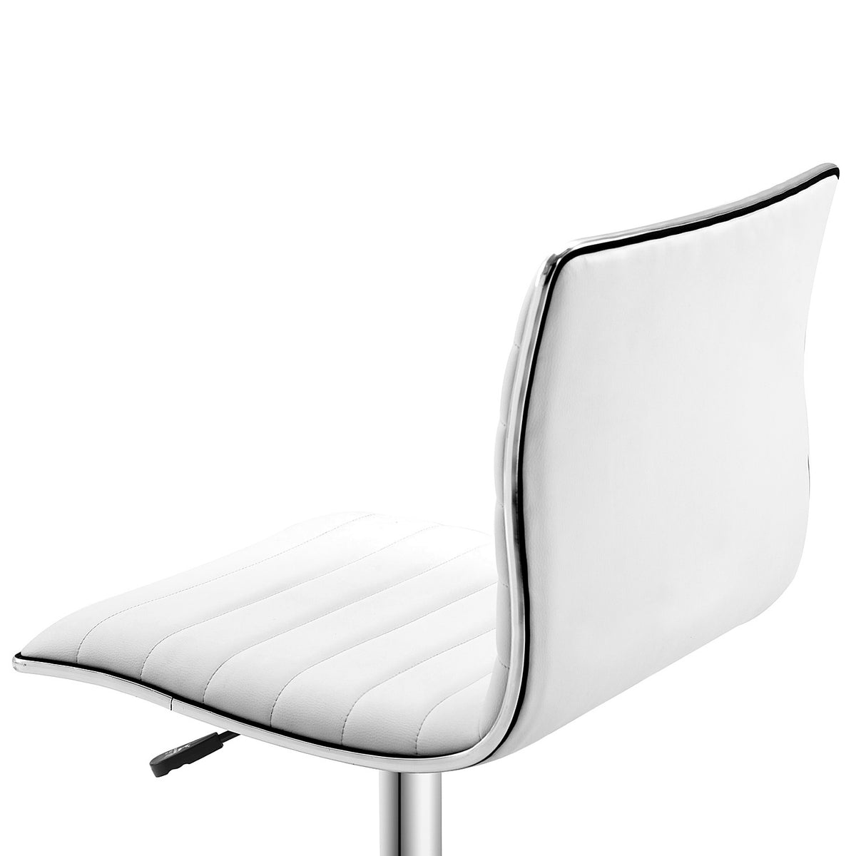 Hairdressing Chair, Salon Chair, Swivel Chair, Height-Adjustable, With Backrest, Steel, Pu, White, 48X52X78-90 Cm