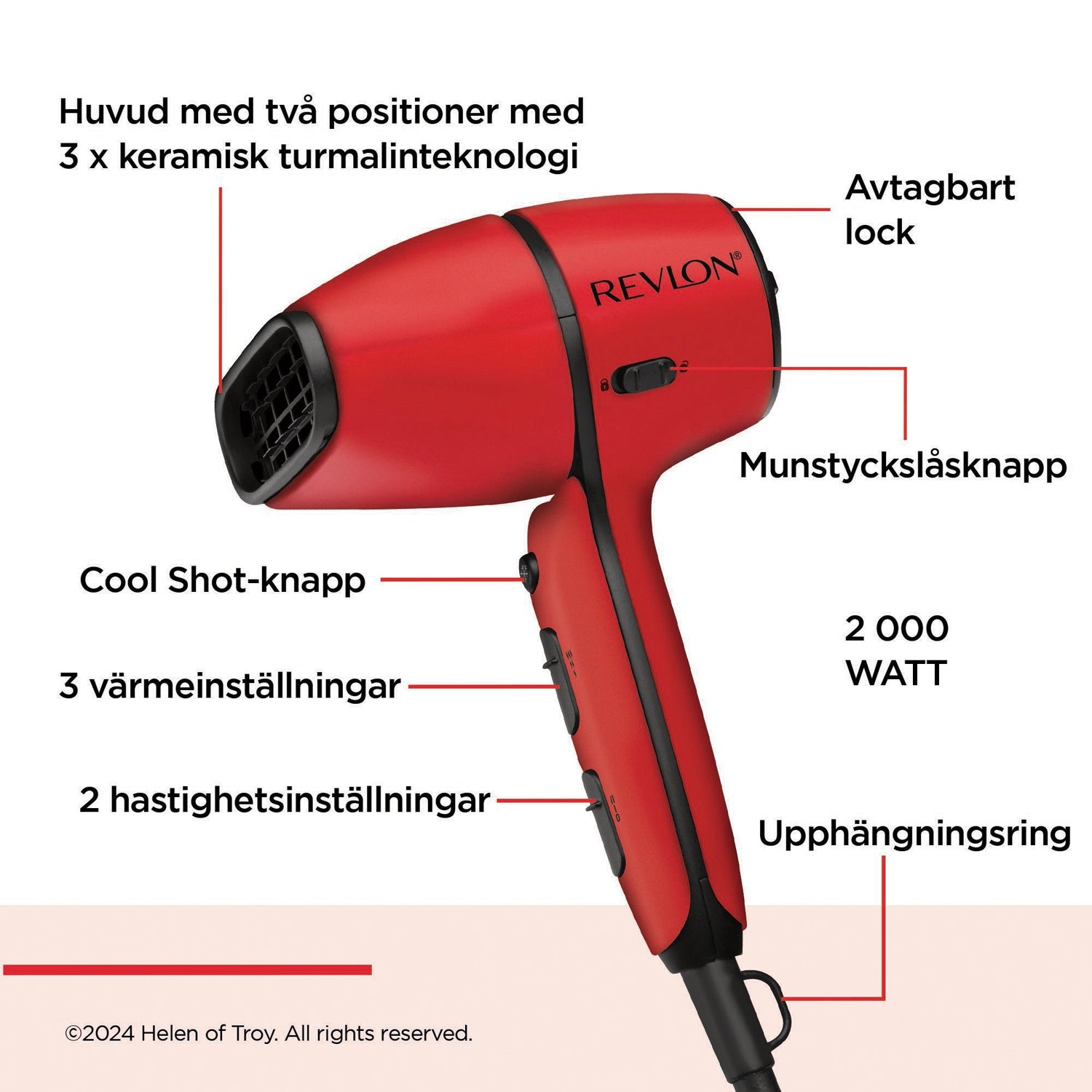 Hair dryer Airflow Control 2000watt RVDR5320