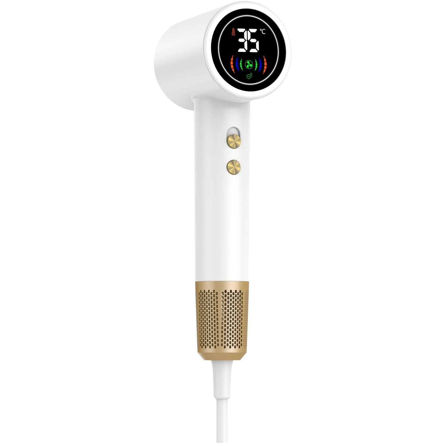 Hair dryer with LED display HDD-1400 White