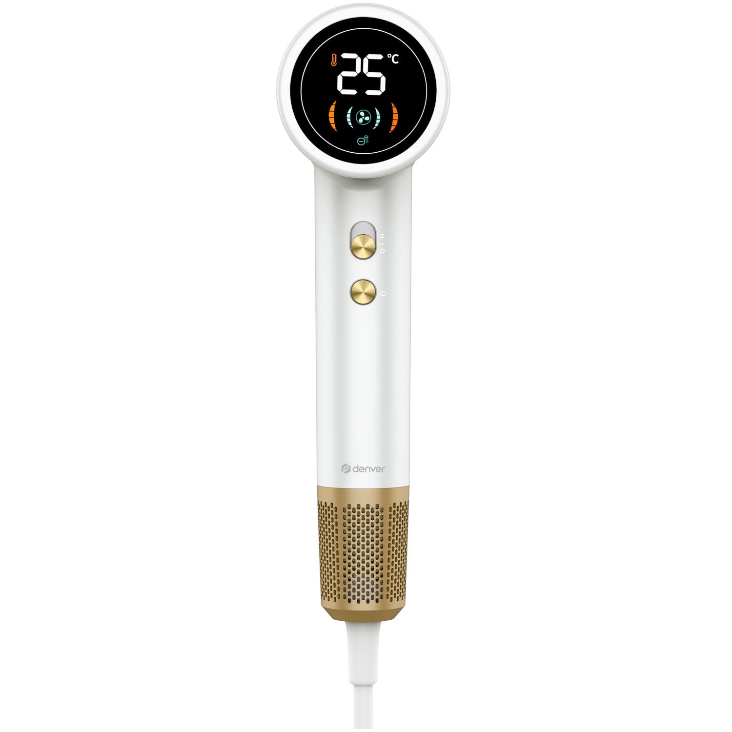 Hair dryer with LED display HDD-1400 White