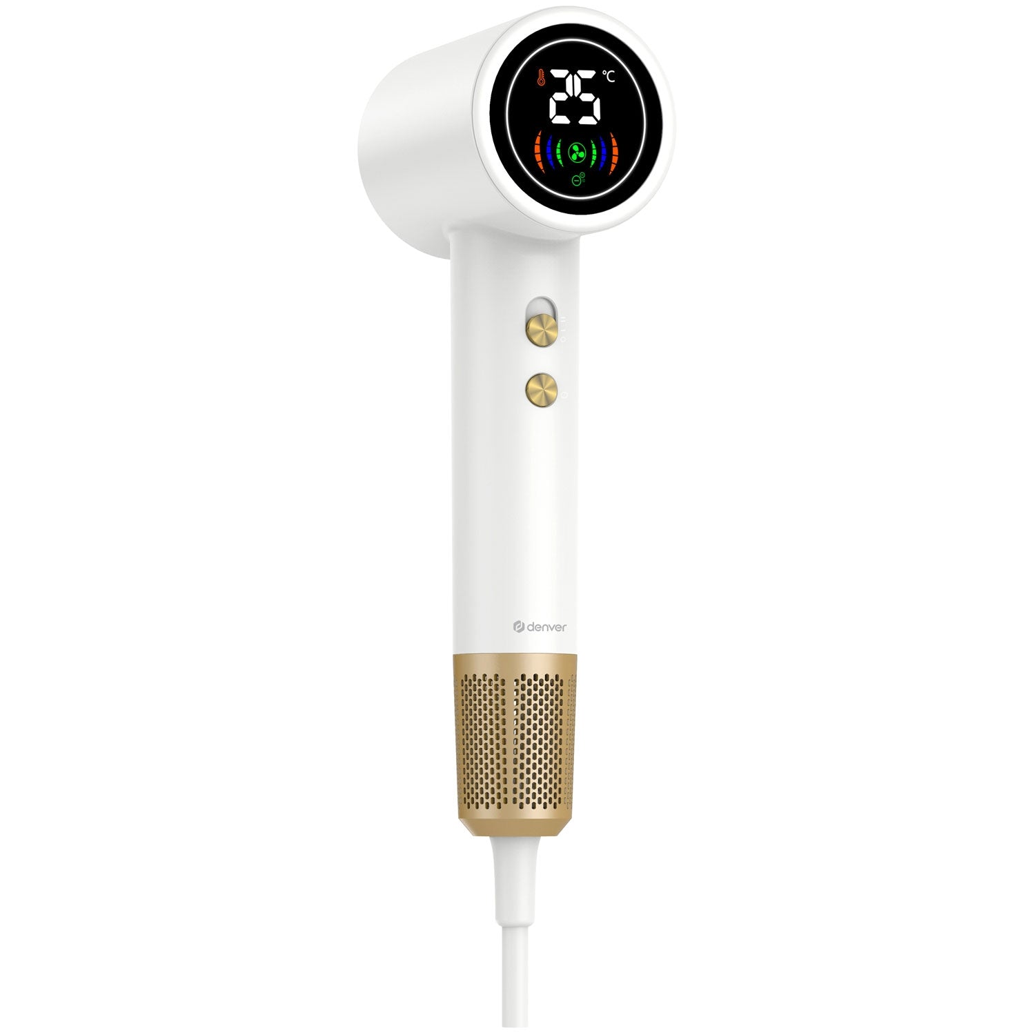 Hair dryer with LED display HDD-1400 White