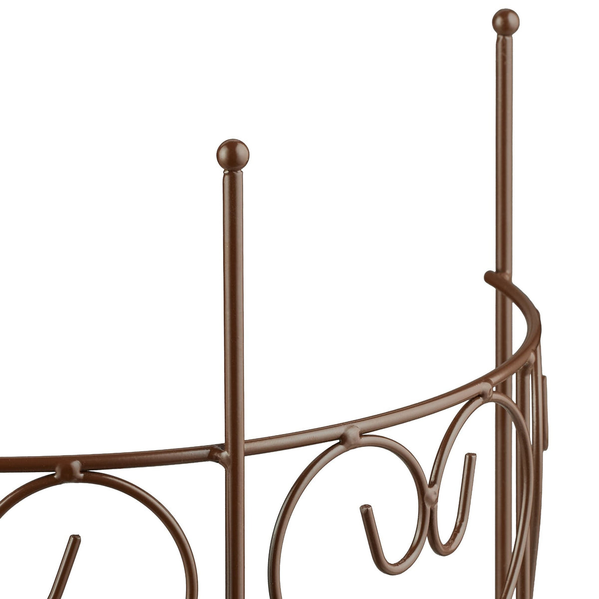 Half-Round Brown Steel Plant Support for Perennials