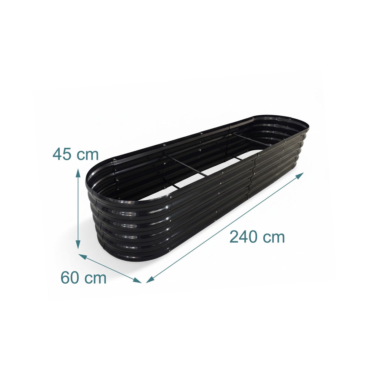 Half-Round Metal Raised Garden Bed, XXL, Weatherproof