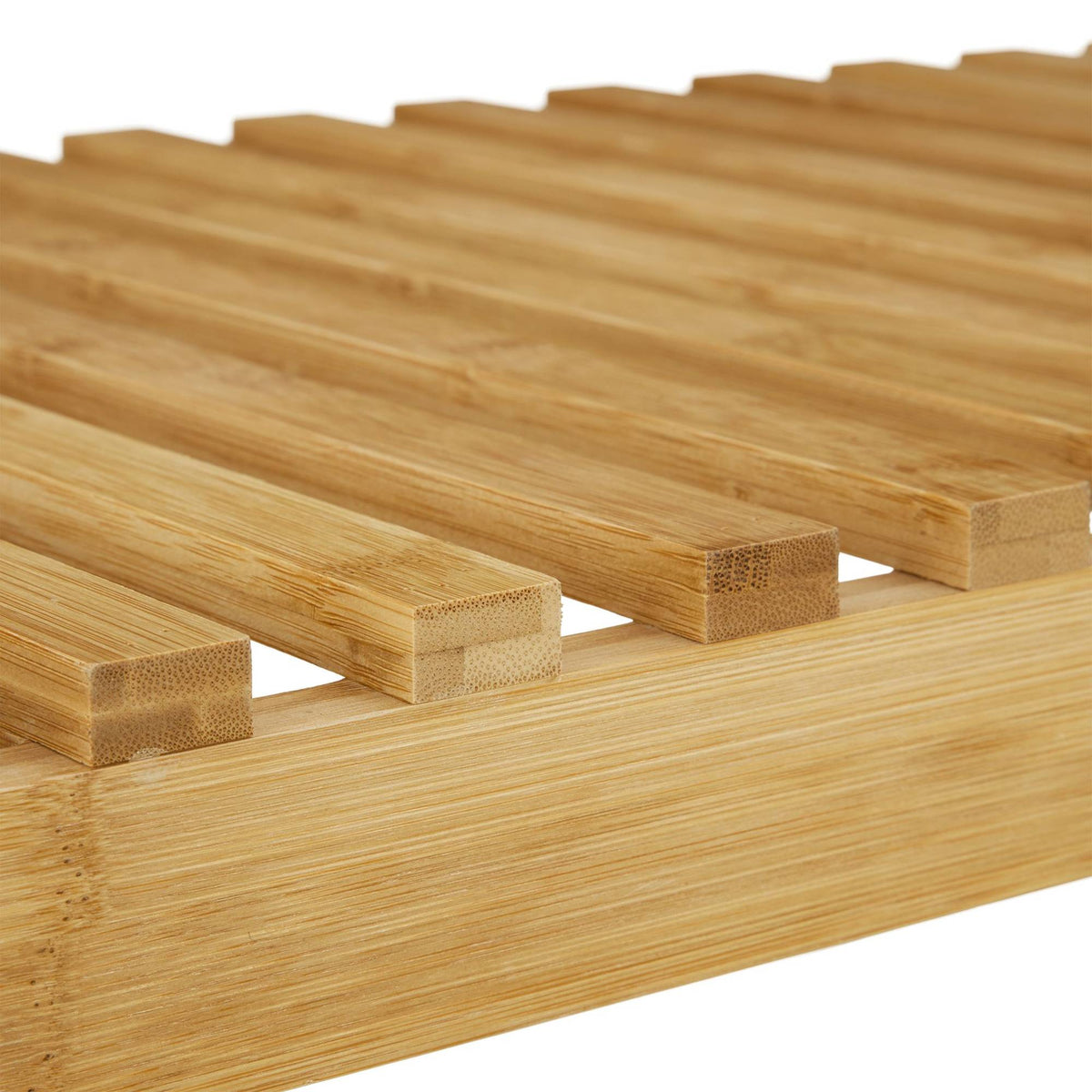 Hall bench with bamboo storage