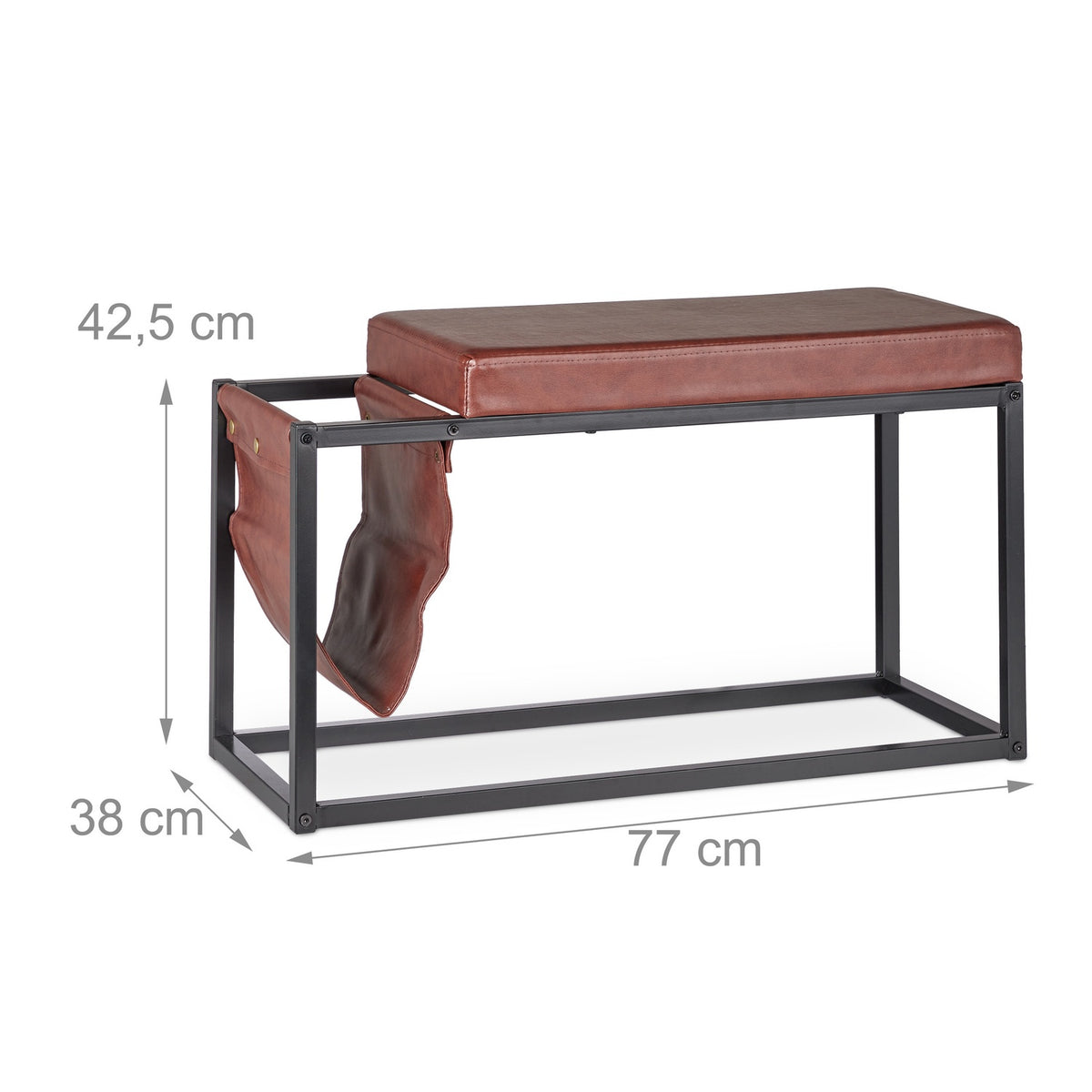 Hall bench with pocket