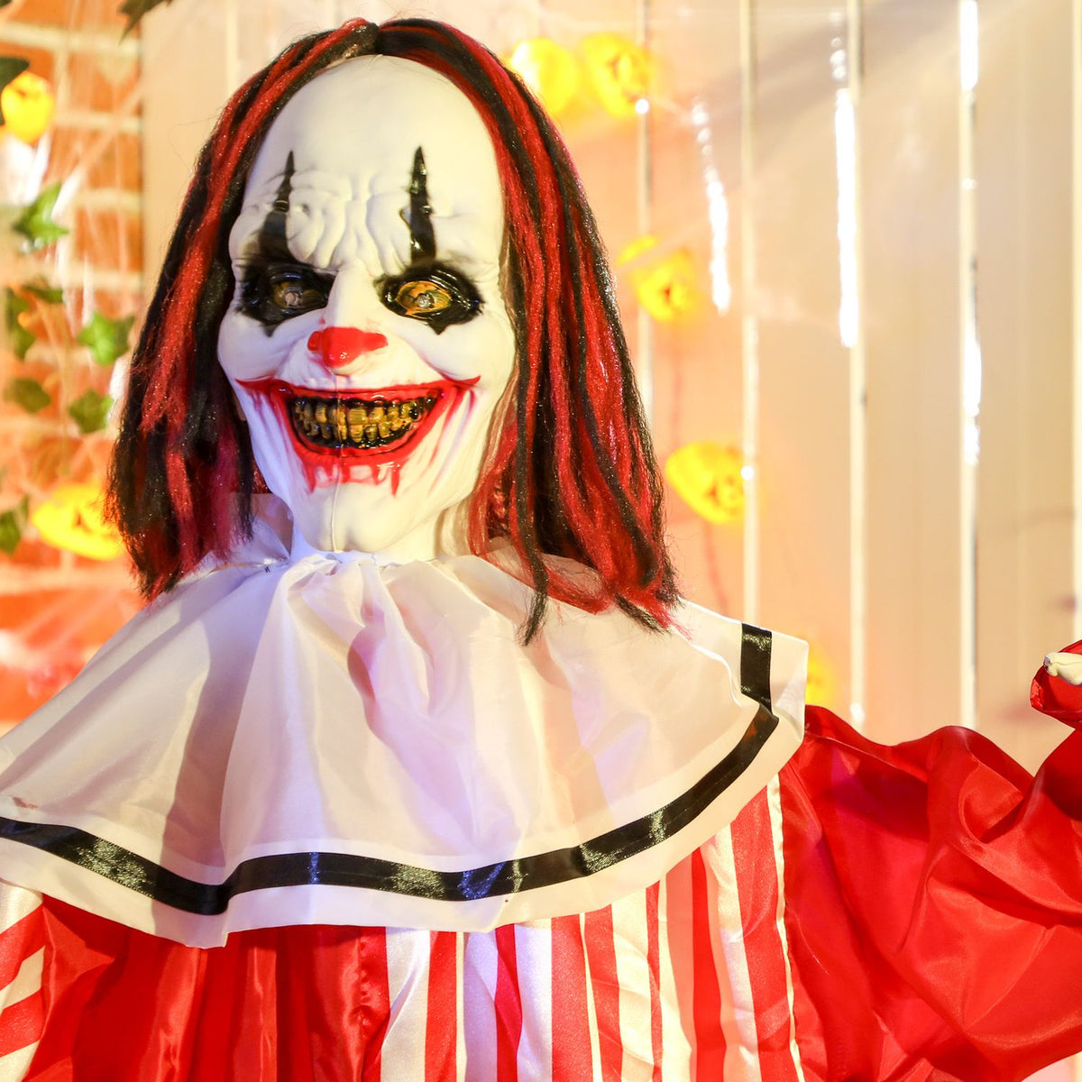 Halloween Clown Decoration, 165 cm, LED Lights, Sound Effects