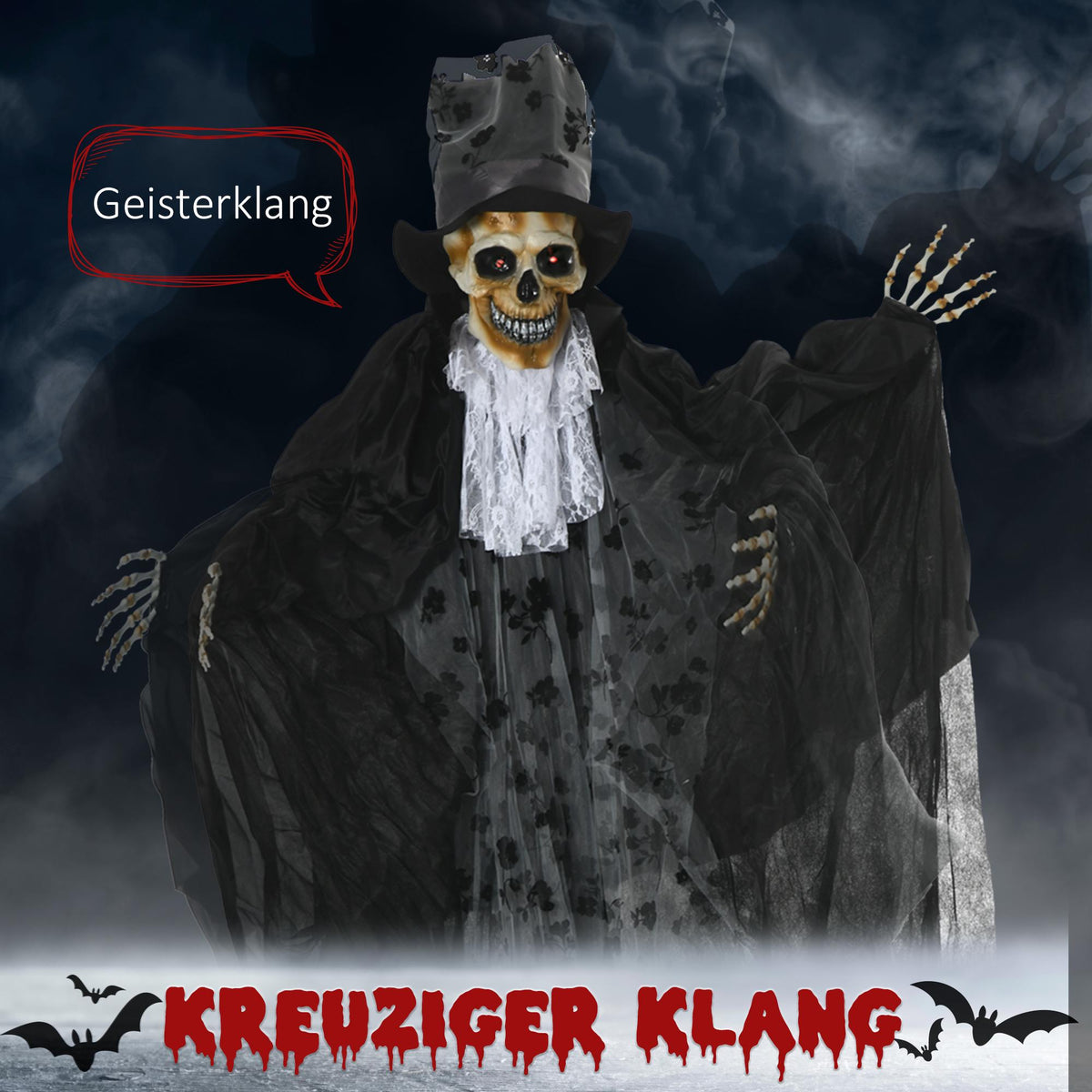 Halloween Ghost Groom with Sound & Light Effects, 189 cm