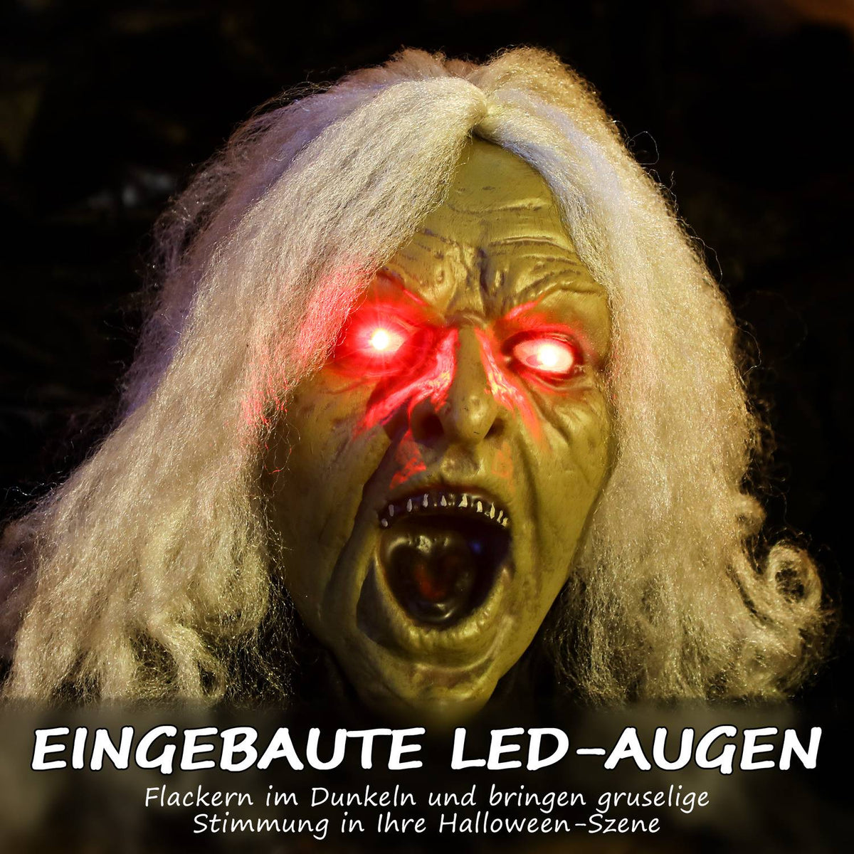 Halloween Zombie Decoration, 183cm with LED Lights & Sound