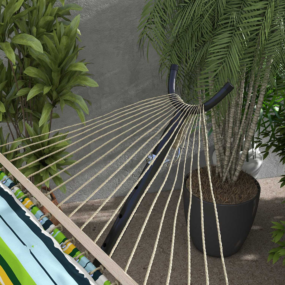 Hammock Stand, Hammock Stand With Wheels, Hammock Stand, With Adjustable Hook, Carry Bag, Maximum Load 220Kg, Steel