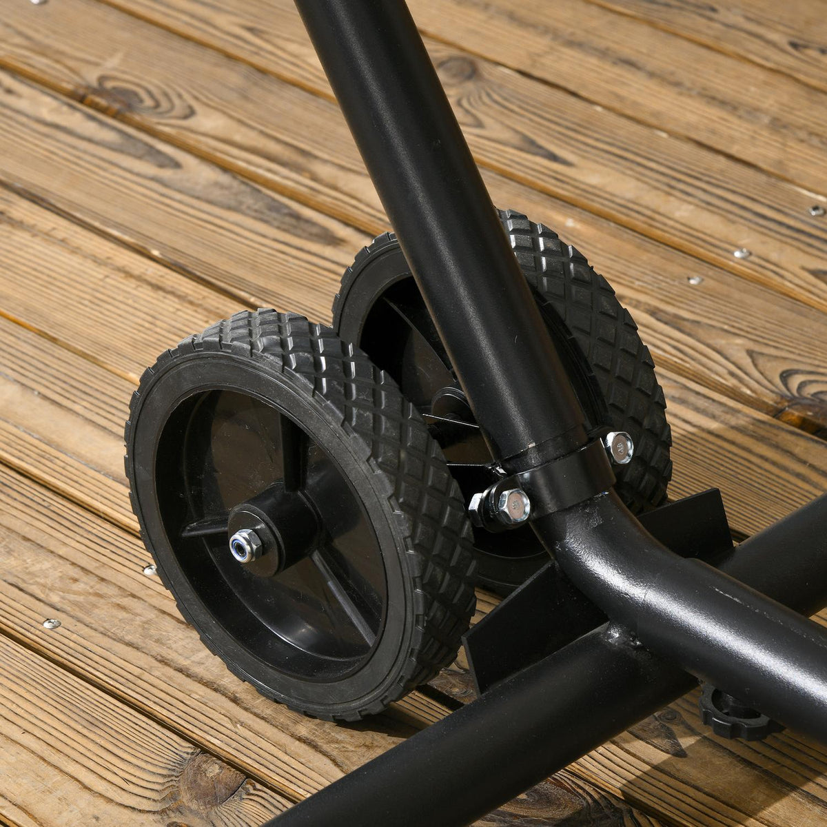 Hammock Wheel Kit Weather Resistant Portable Universal Hammock Stand Wheel 20 X 18 X 18Cm Black