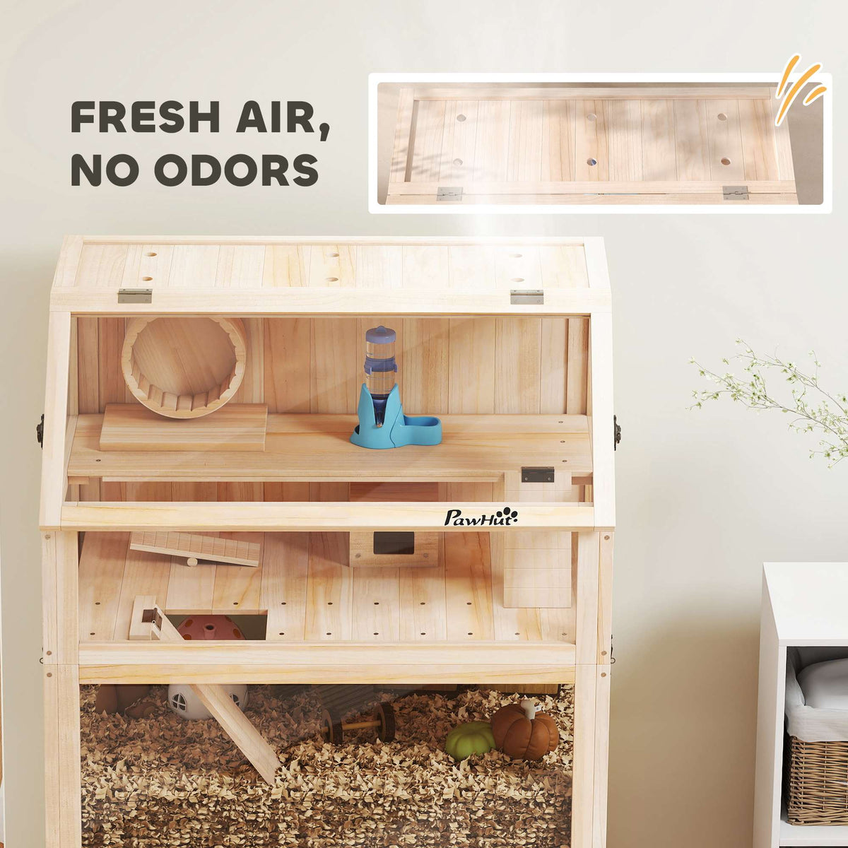 Hamster Cage with 3 Levels, Accessories, Easy Clean