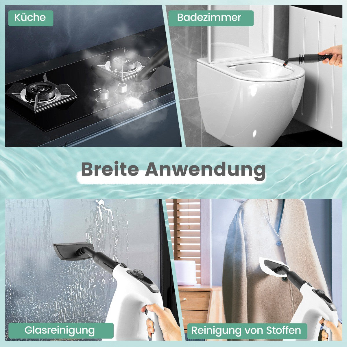 Handheld Pressurized Steam Cleaner, 1400W, 400ml Tank