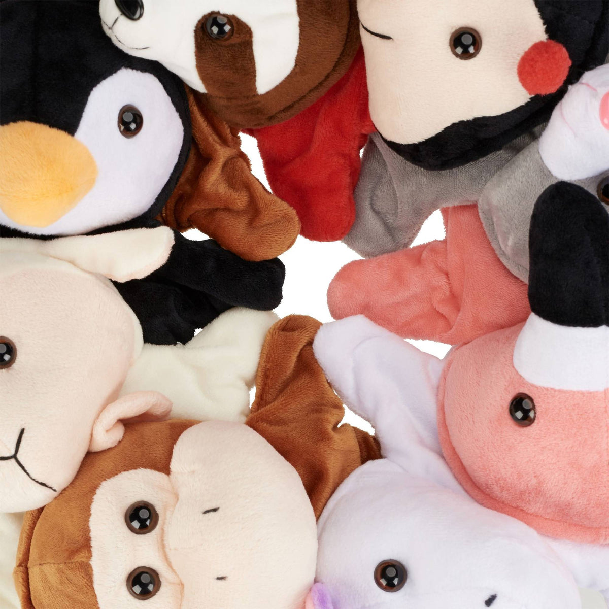 Hand puppets with animals for children