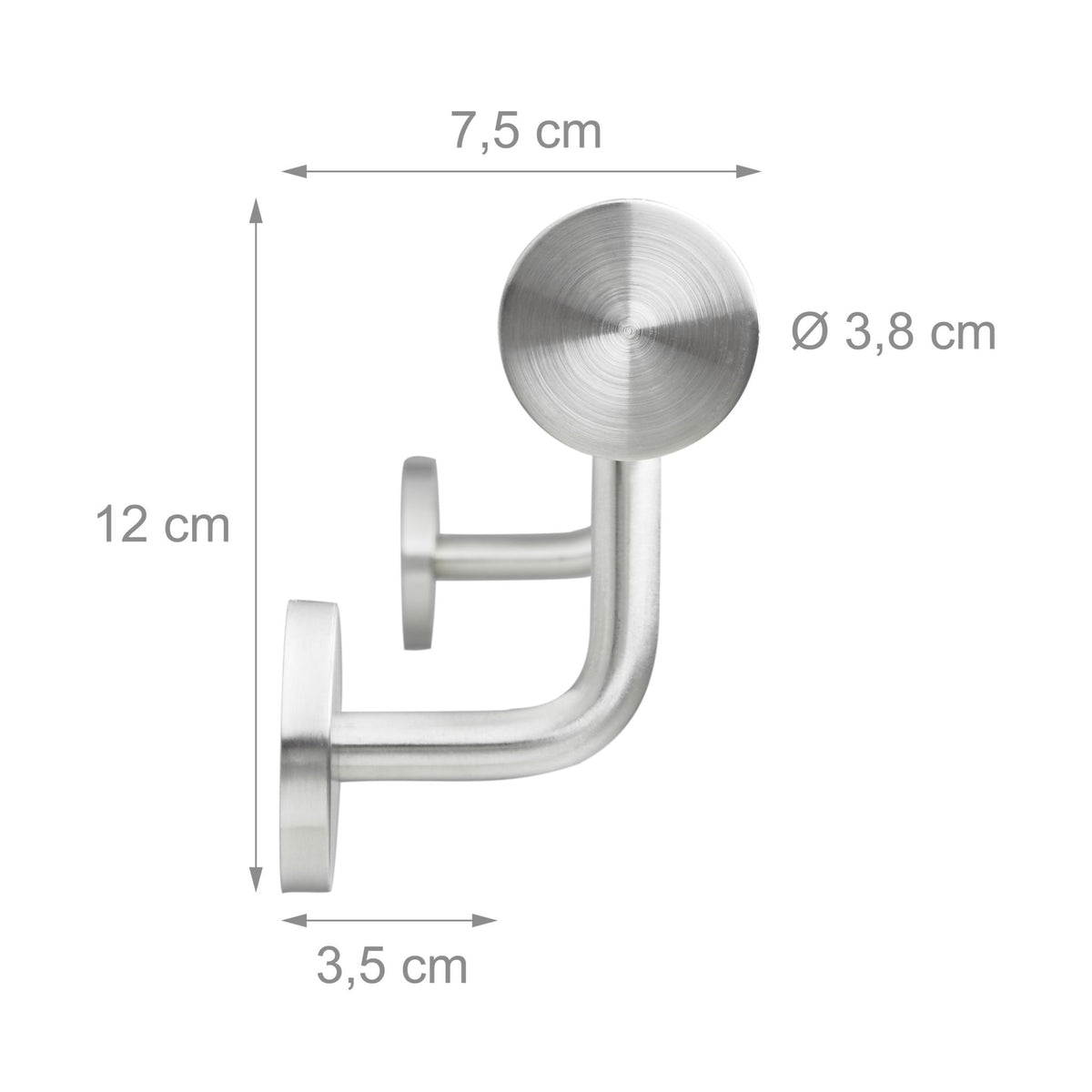 Handrail in stainless steel