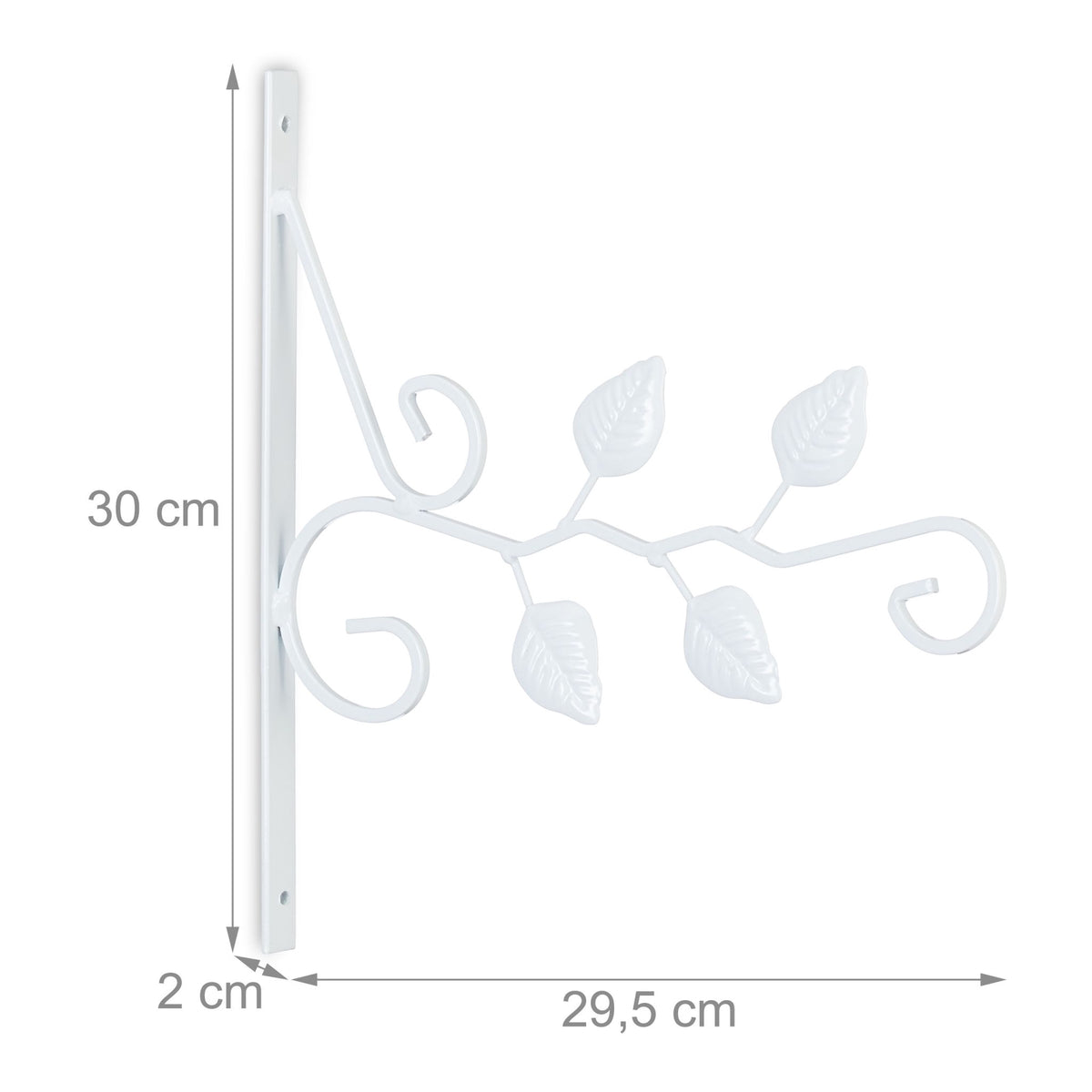 Hanging Basket Bracket with Leaves