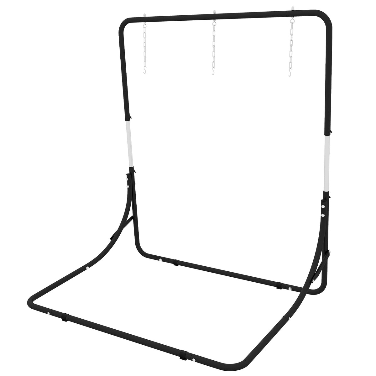 Hanging Chair Frame Hanging Chair Frame Height-Adjustable Stand For Hanging Chair With 3 Hooks Max. 250 Kg Load Capacity Metal Black